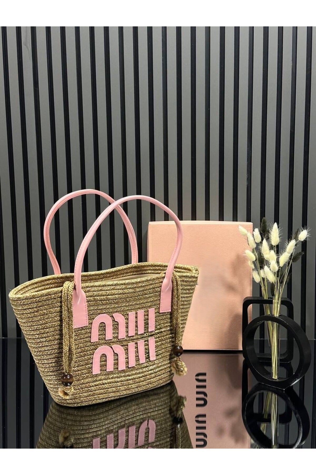 LEAUDER WOMEN KADIN TORBALI BÜZGÜLÜ HASIR ÇANTA
