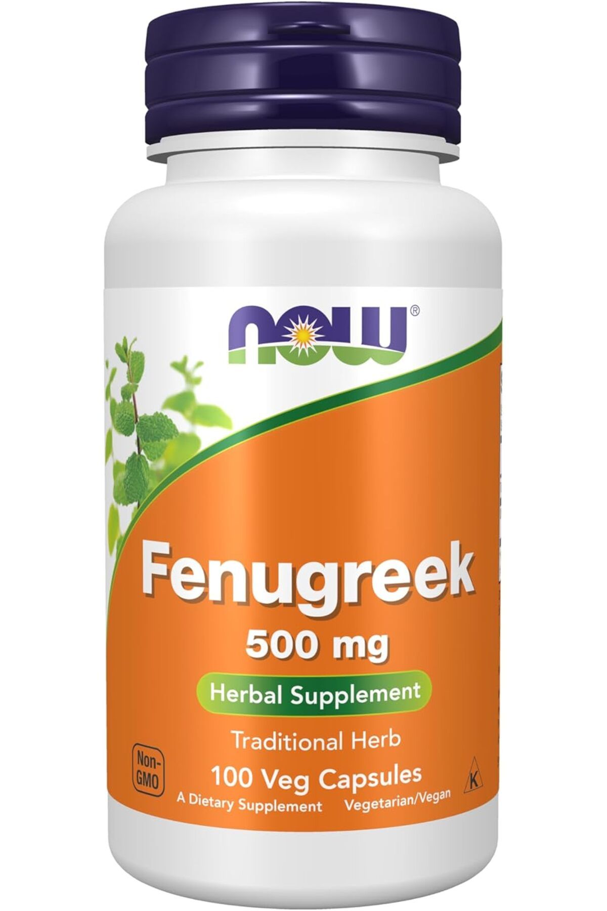 Now Foods, Organic Fenugreek (Çemen otu ekstrat) 500 mg, 100 Veg Capsules