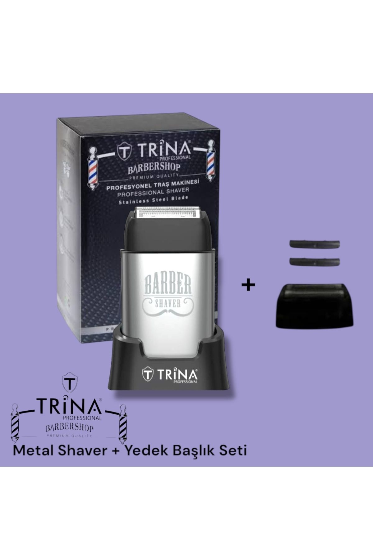 Trina 03 Saç Sakal Tıraş Makinası Shaver + Yedek Başlık Dahil Set