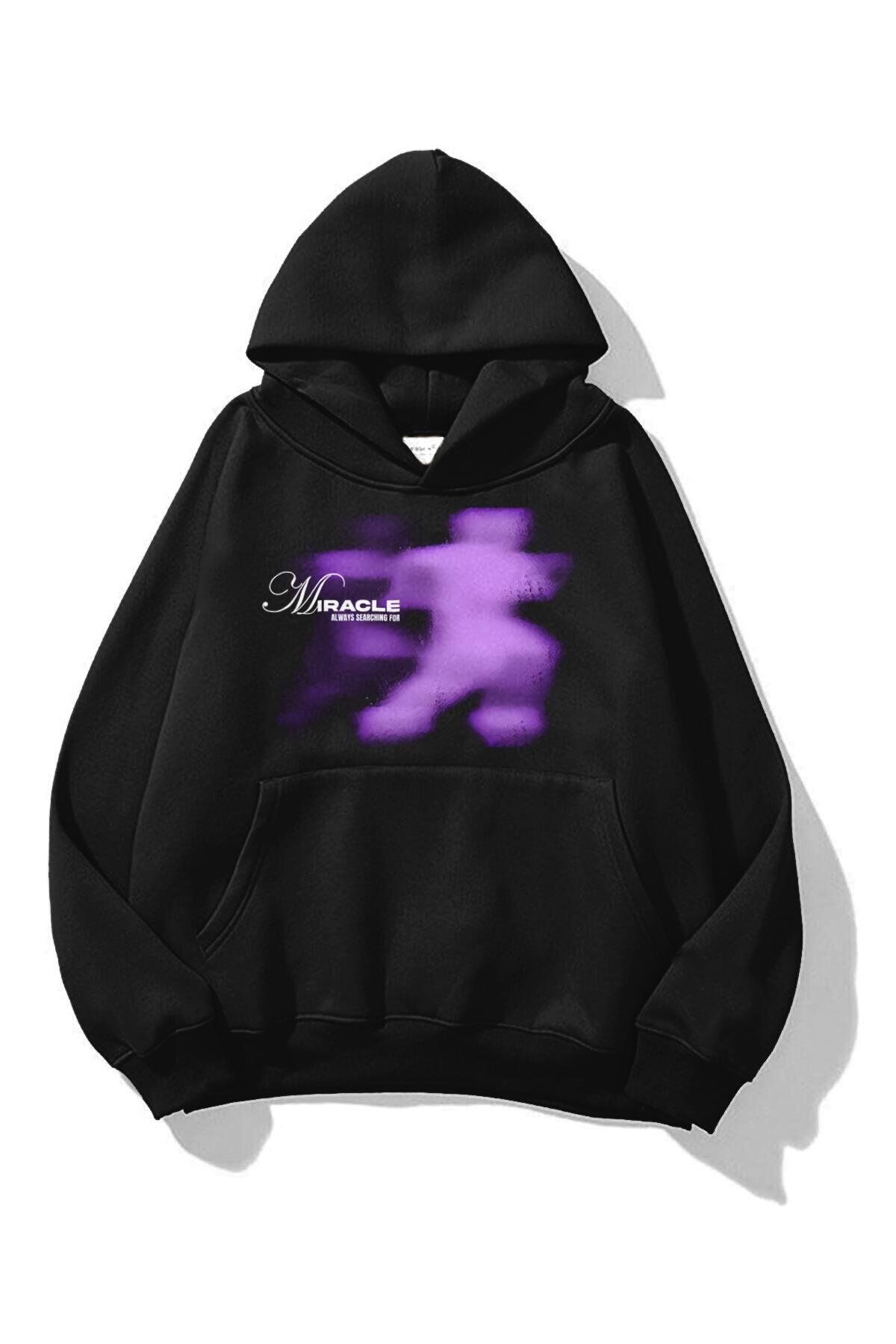 Boi Unisex Miracle Sweatshirt Siyah