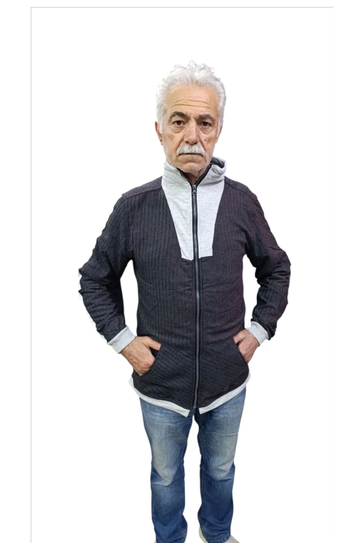 couis dik yaka Kangoru cepli tam fermuarlı