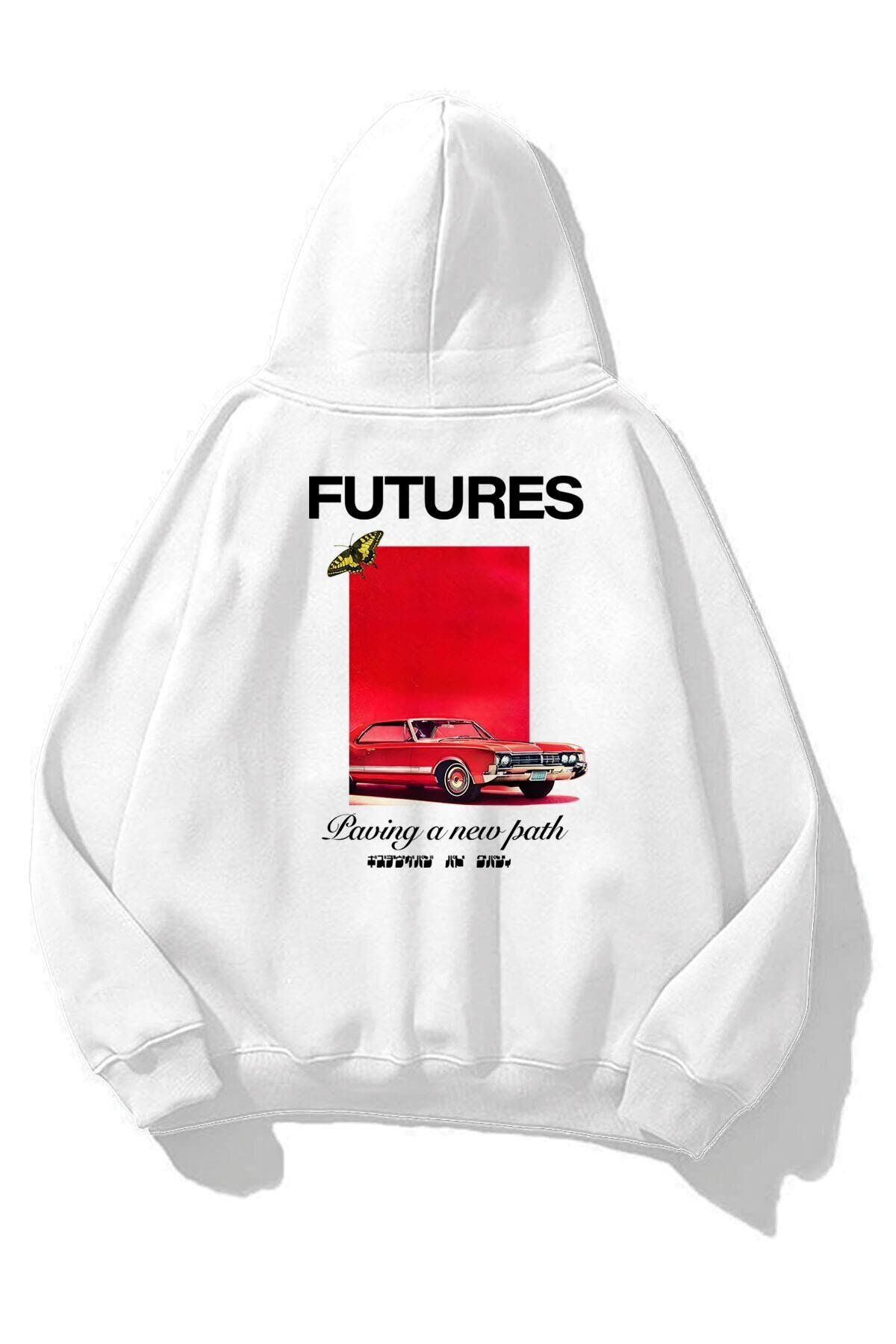 Boi Unisex Futures Sweatshirt Beyaz