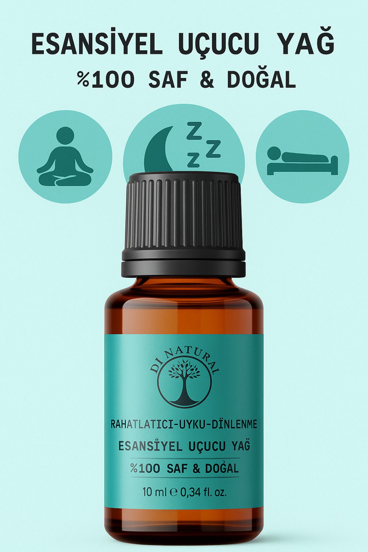 di naturel Rahatlatıcı Uyku Dinlendirici Uçucu Yağ %100 Saf Doğal Esans Buhurdanlık Difüzör Oda Esansı 10 ml