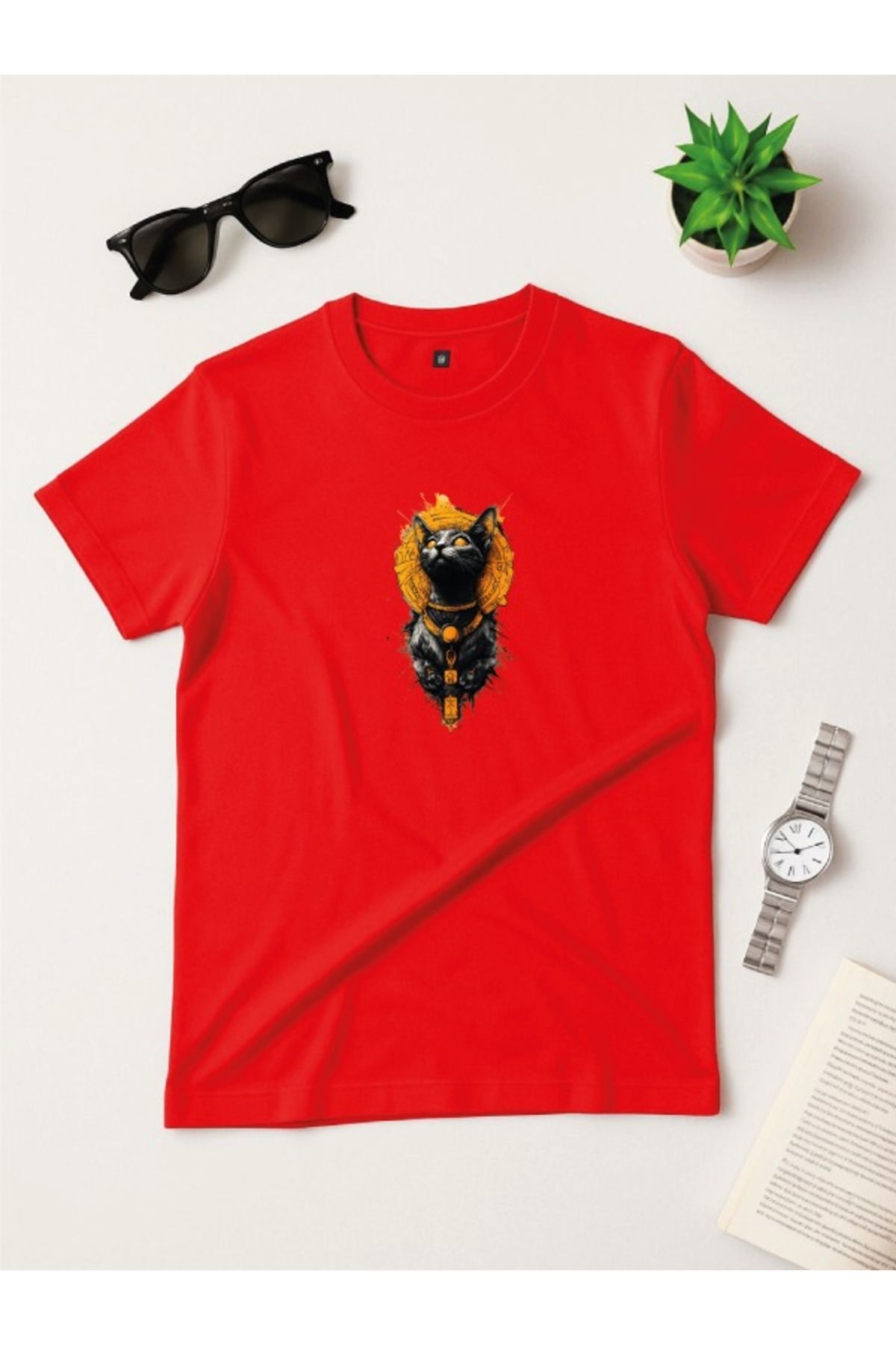 Artwen Kedi Baskılı Regular Fit Tişört