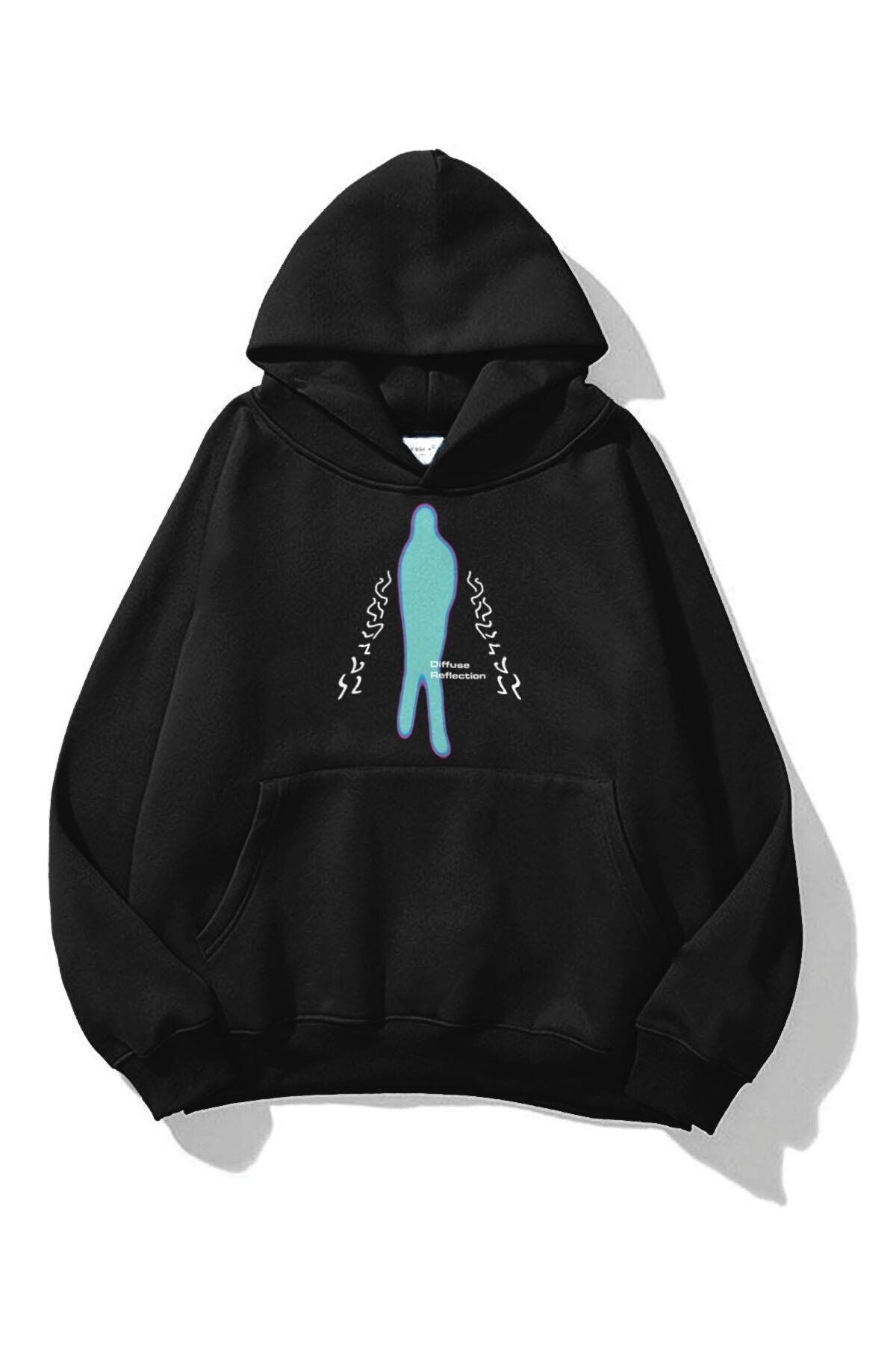 Boi Unisex Diffuse Reflection Sweatshirt Siyah