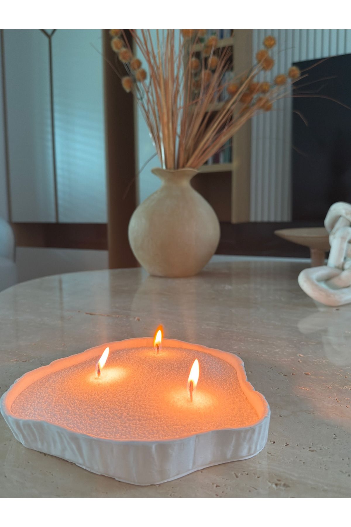ZambakDekor ✨ Kütük Obje Sonsuz Mum – El Yapımı Doğal Dekoratif Mum + 20 Adet Fitil ✨