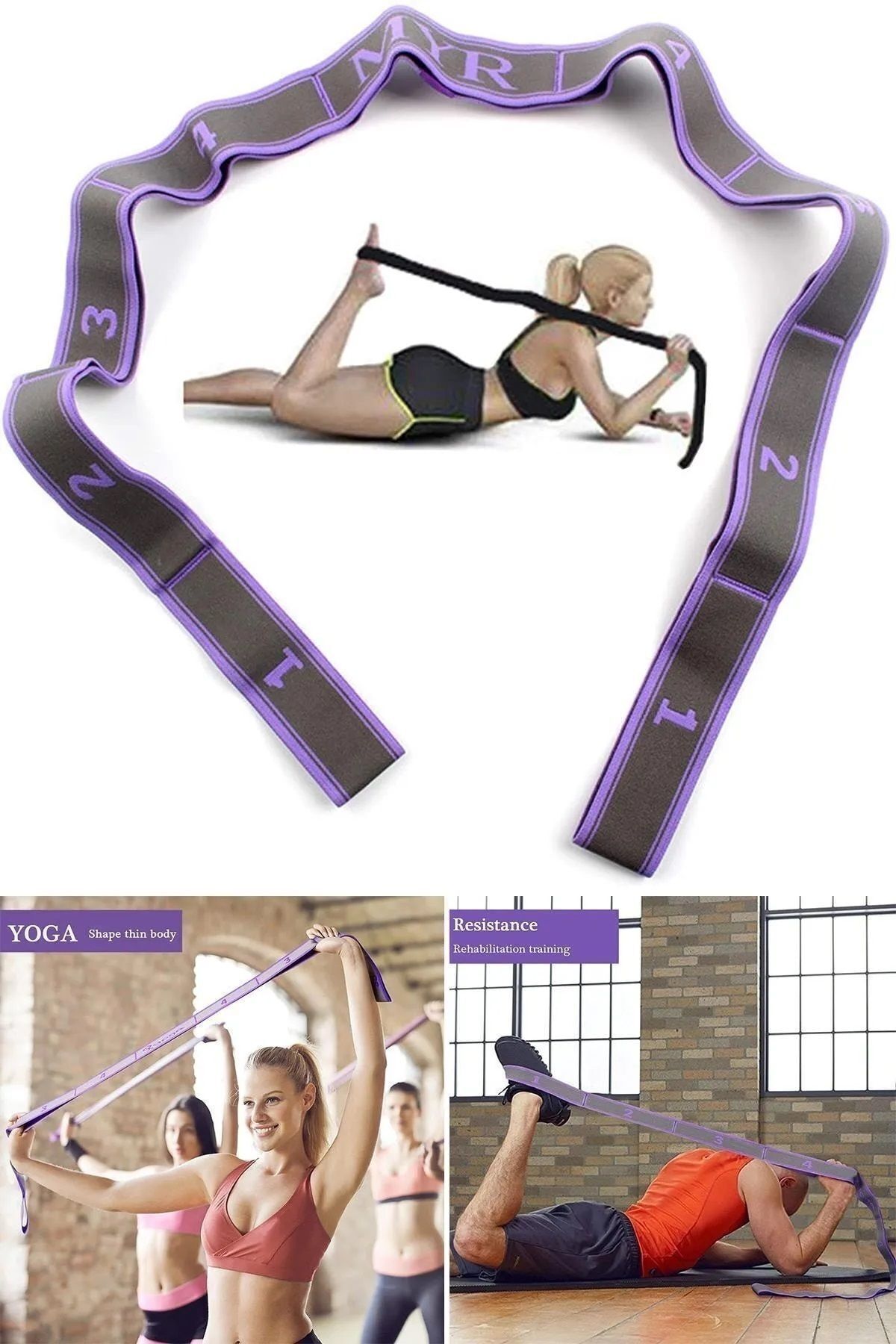 SerenityHaven 12 Kademe Süper Esneme Ve Eğzersiz Direnç Lastiği