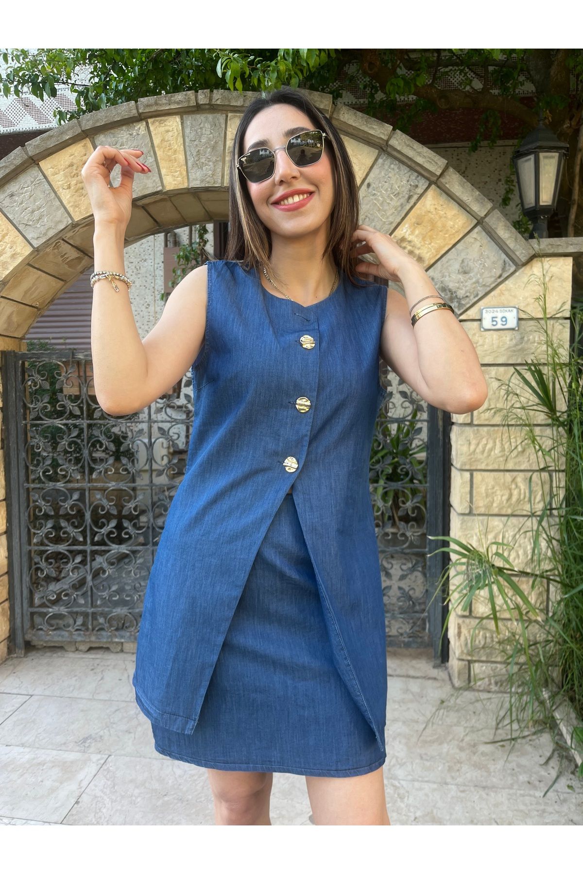 AYKANAT BTK Düğmeli etek takım