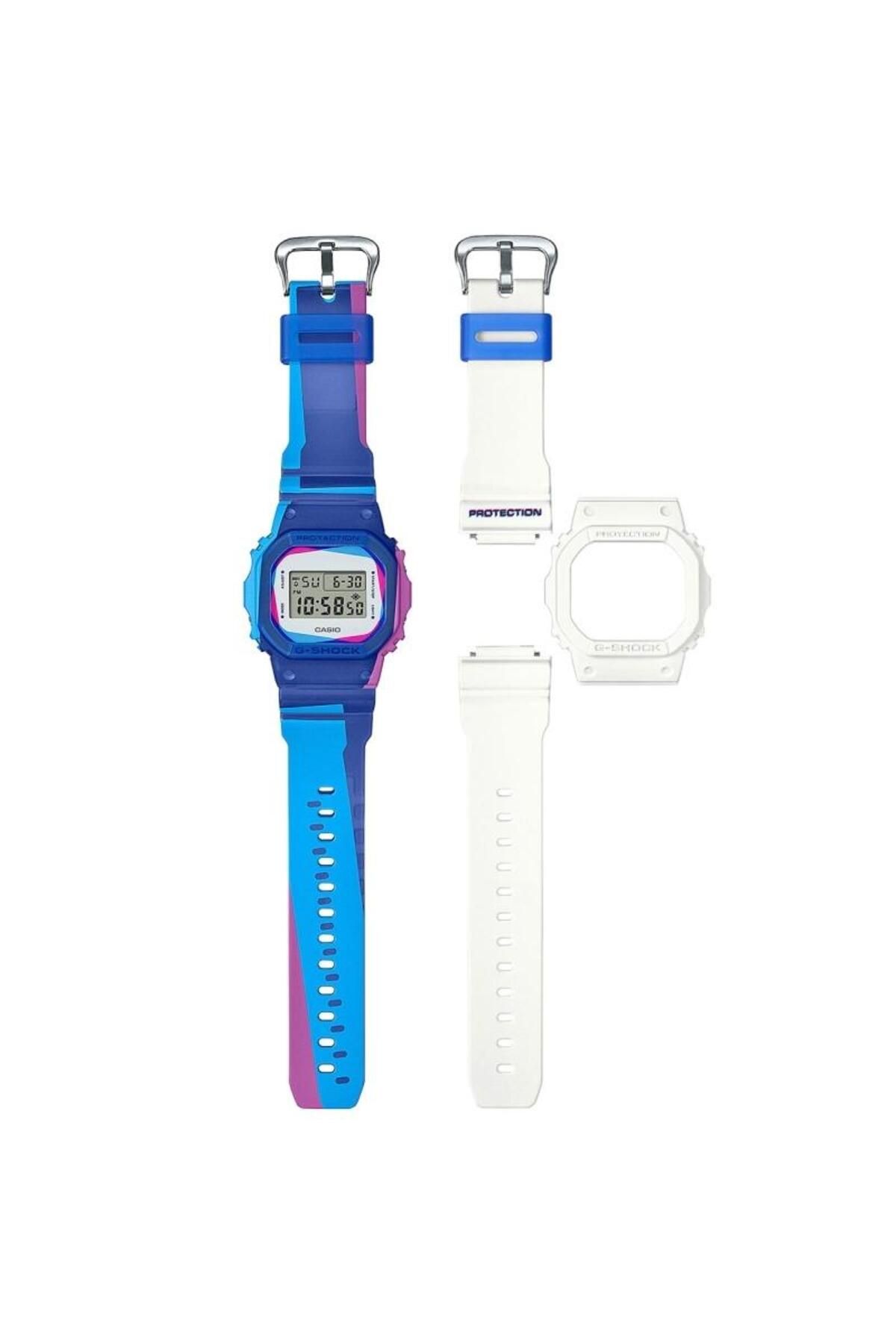 Casio-Ceas Casio G-Shock, The Origin DWE-5600PR-2ER, Set cu 2 bratari si carcase suplimentare 6
