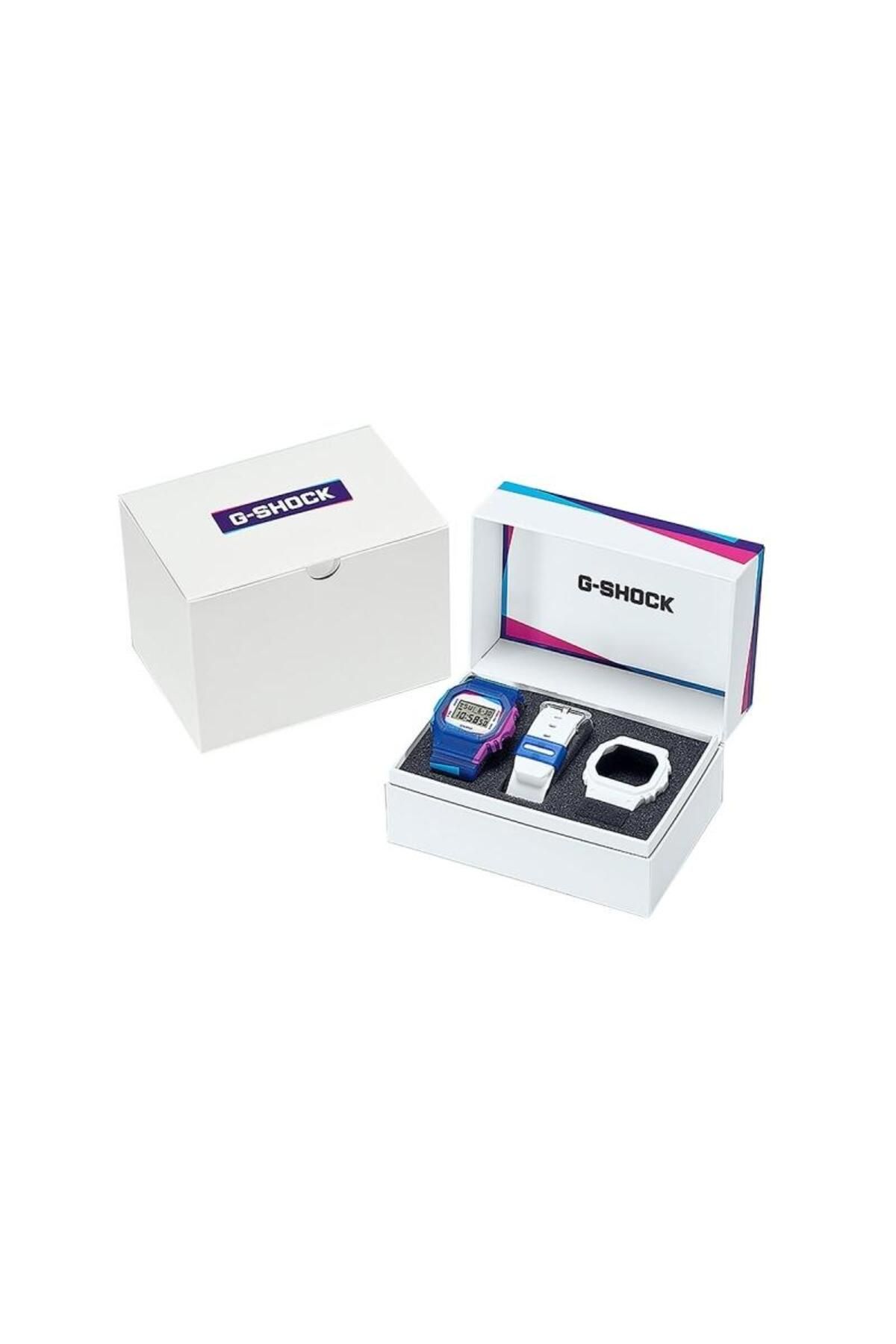 Casio-Ceas Casio G-Shock, The Origin DWE-5600PR-2ER, Set cu 2 bratari si carcase suplimentare 7