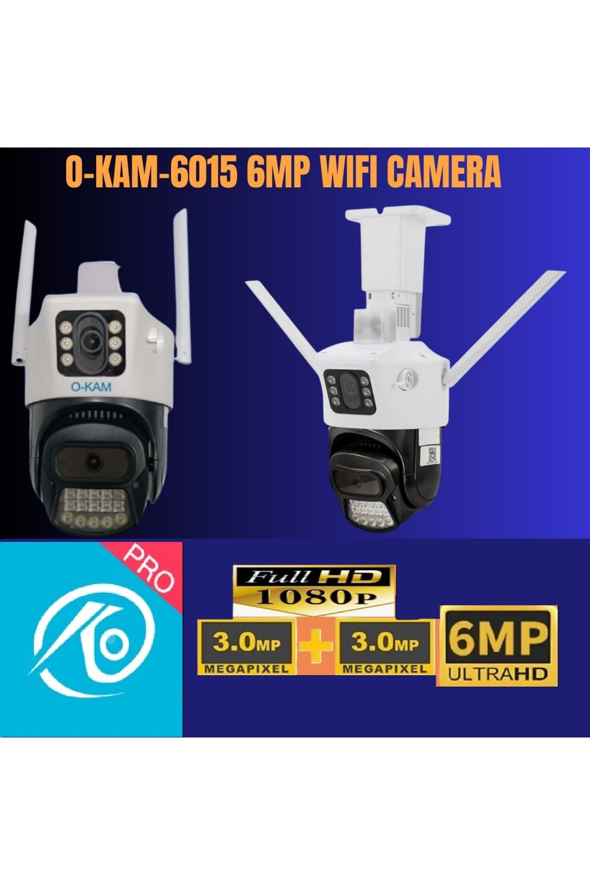 TR Charger 6015 6MP Dual Lens WiFi PTZ Kamera | Gece Renkli Görüş | Çift Görüntü | İki Yönlü Ses