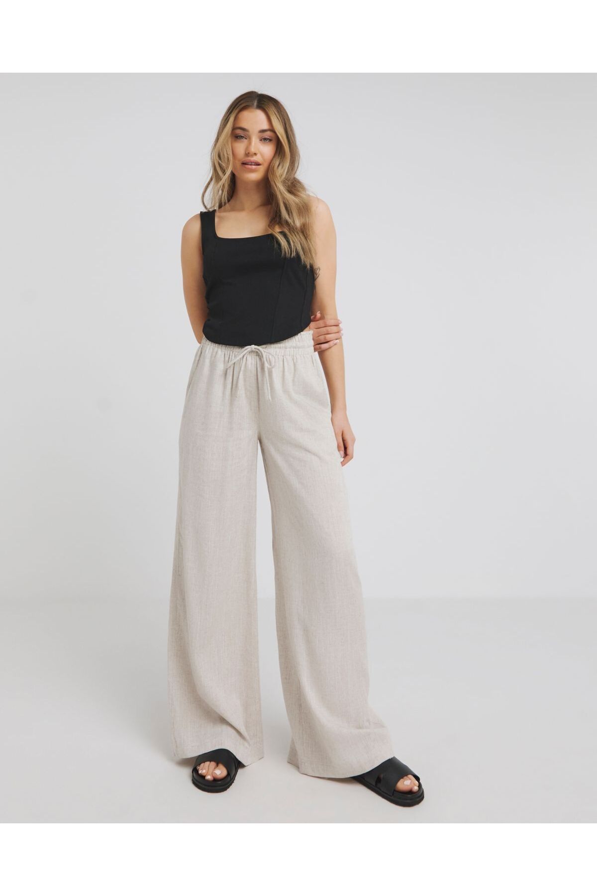 DONNA LISSA KETEN BOL KESİM PANTOLON