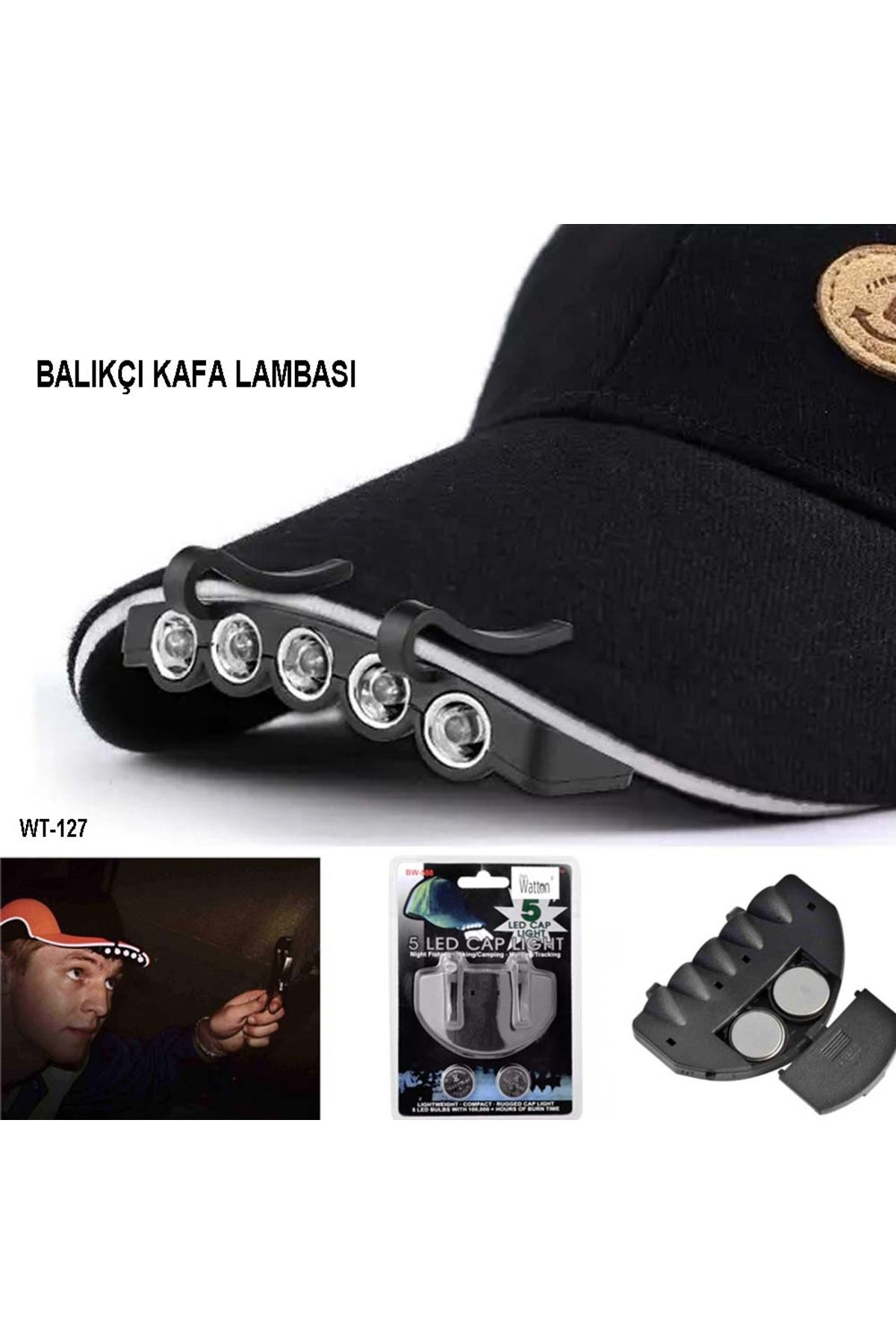 Fixport Şapkaya Takılan Lamba Watton Wt-127