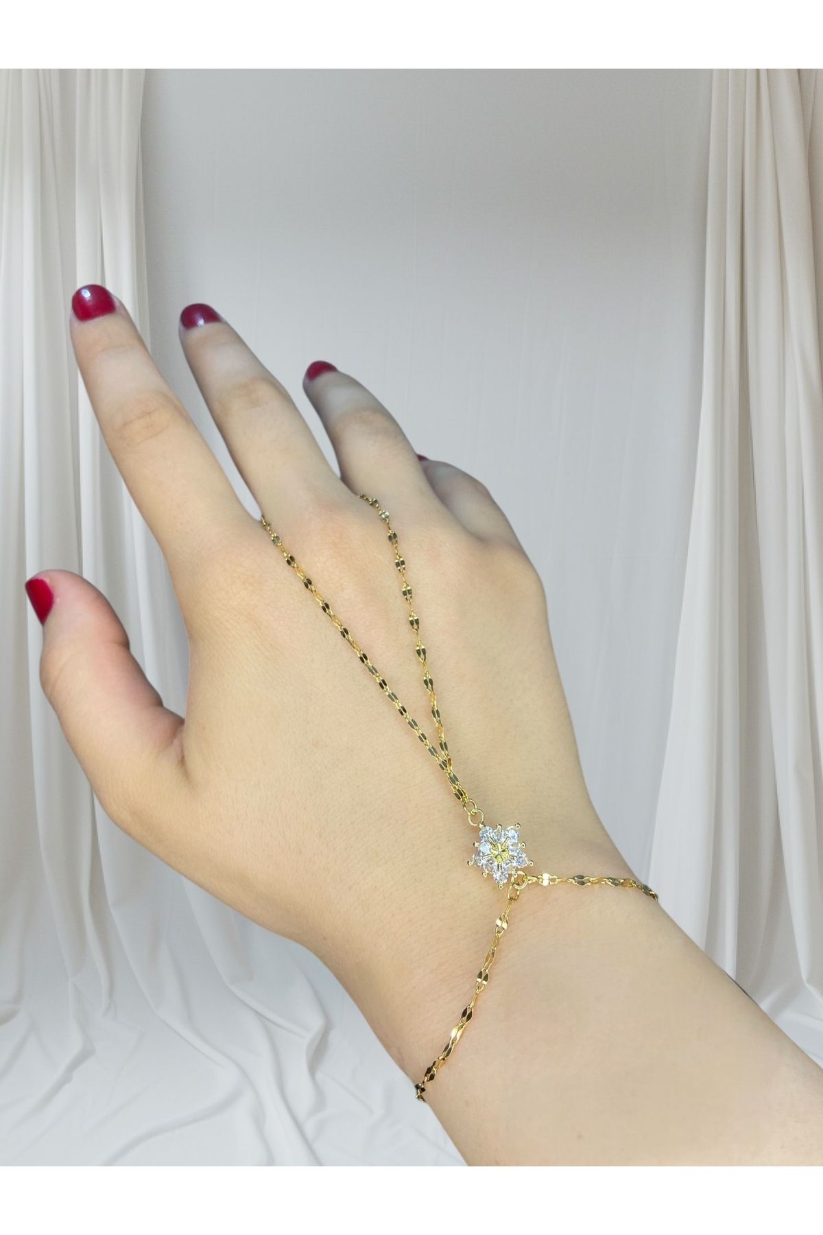 HNG JEWELRY Çelik Gold Renkli Taşlı Şahmeran Bileklik