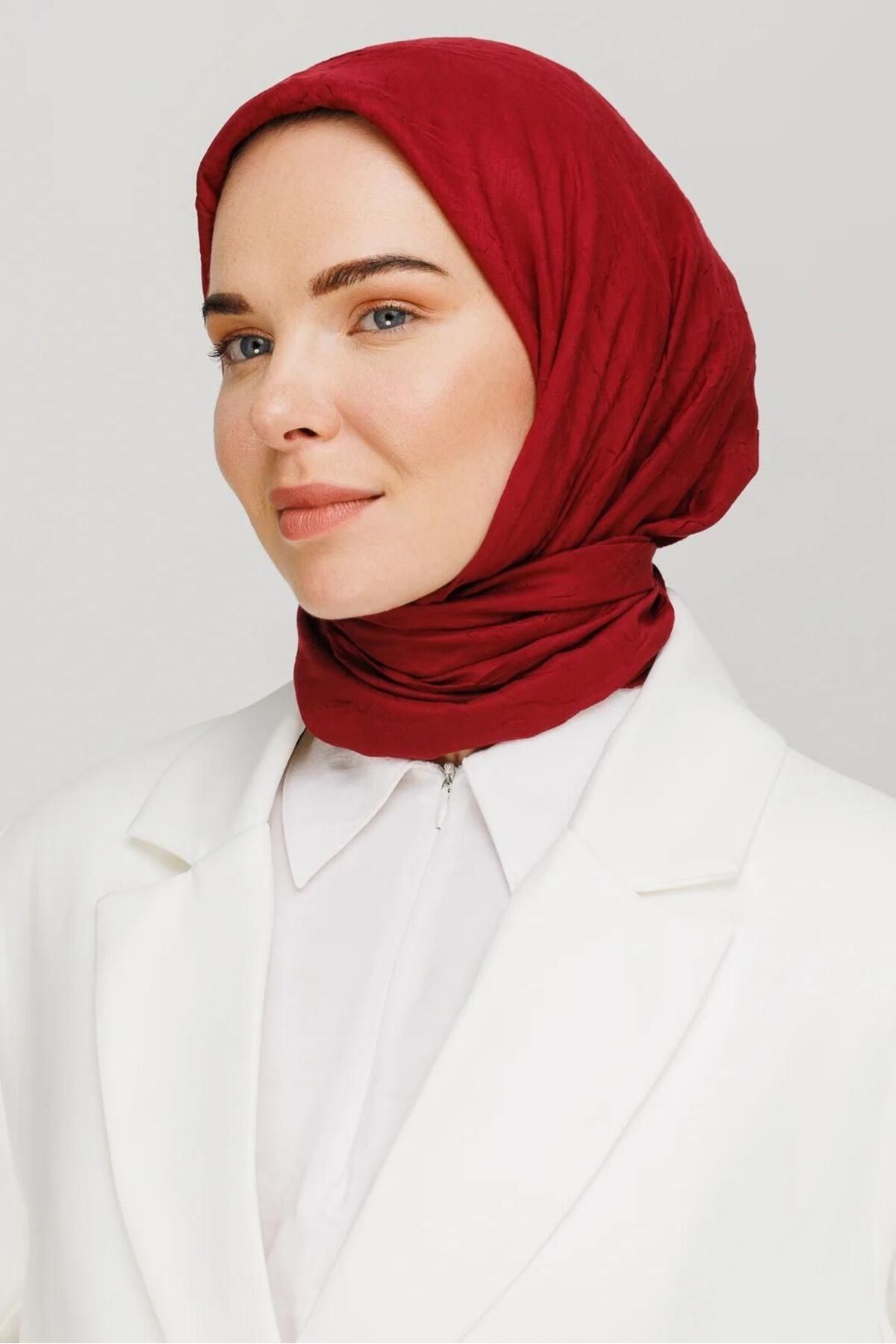 MENESSA Bambu Kraş Eşarp Bordo
