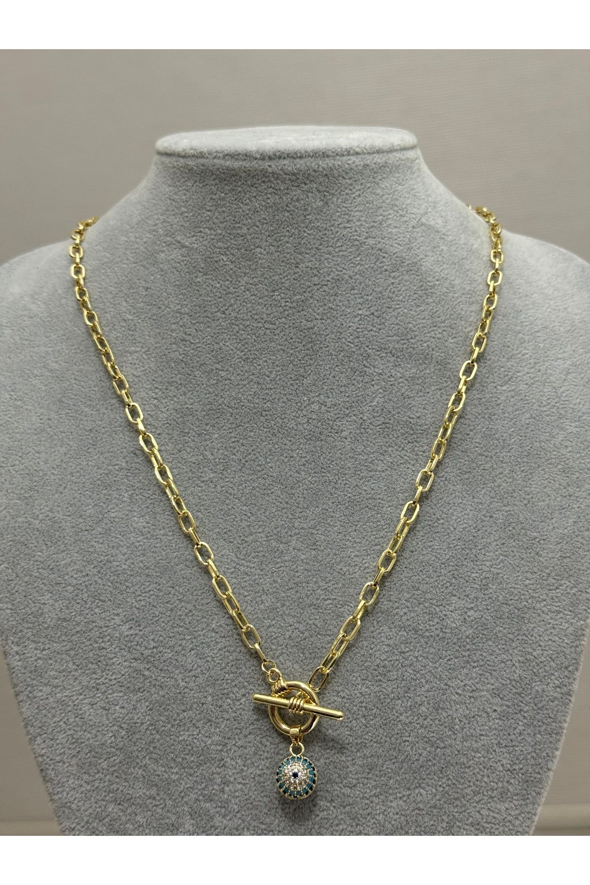 XUPING JEWELRY 18K nazar boncuklu gold kolye paslanmaz kararmaz