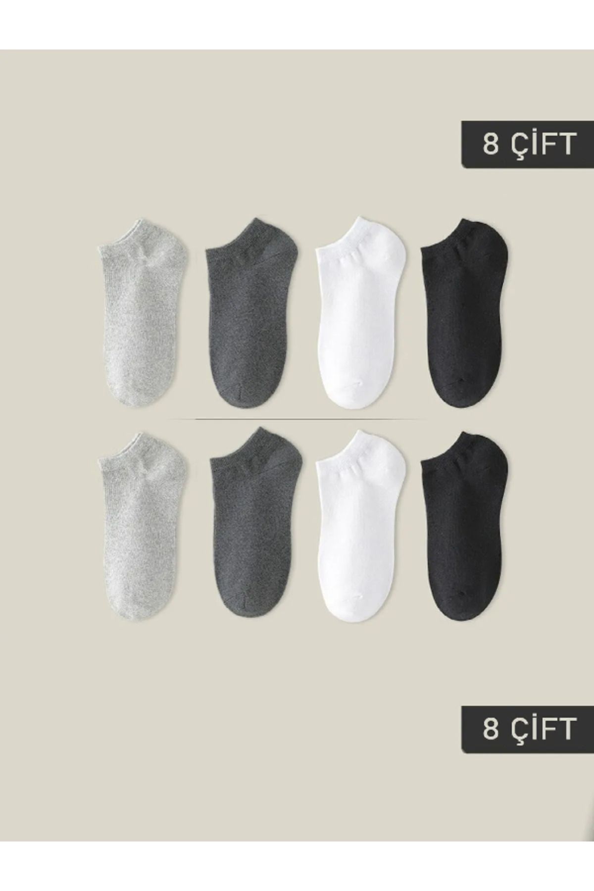 BELİNAY SOCKS Unisex Patik Çorap 8 Çift