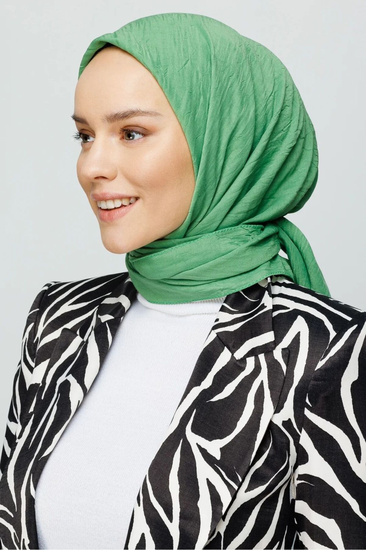 MENESSA Bambu Kraş Eşarp Su Yeşili