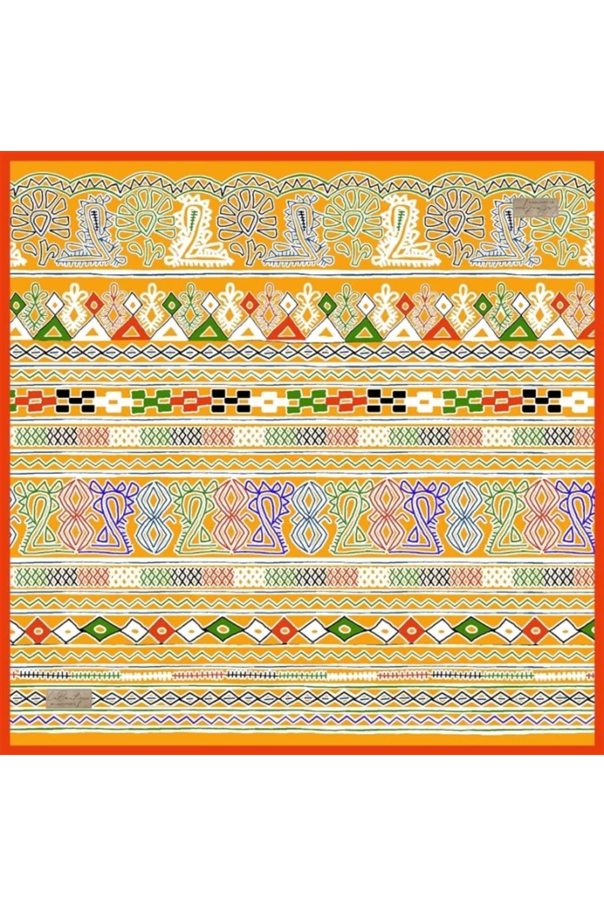LA BOUTIQUE GÜZ | YAZ SERİNLİĞİ EŞARP 2414 90 x 90 Oranj - 01