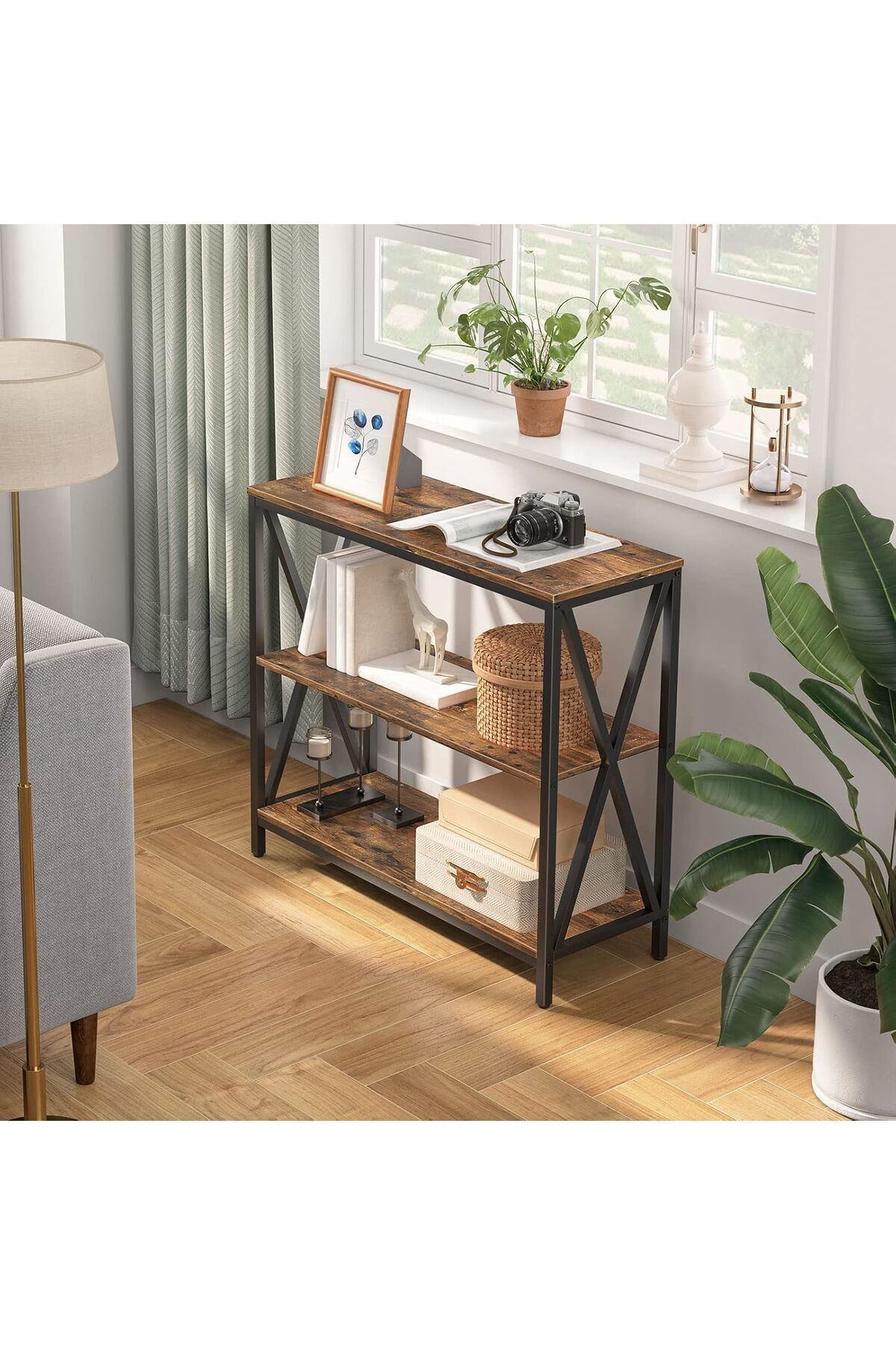 Generic-Wooden console table, modern multipurpose entryway table 1