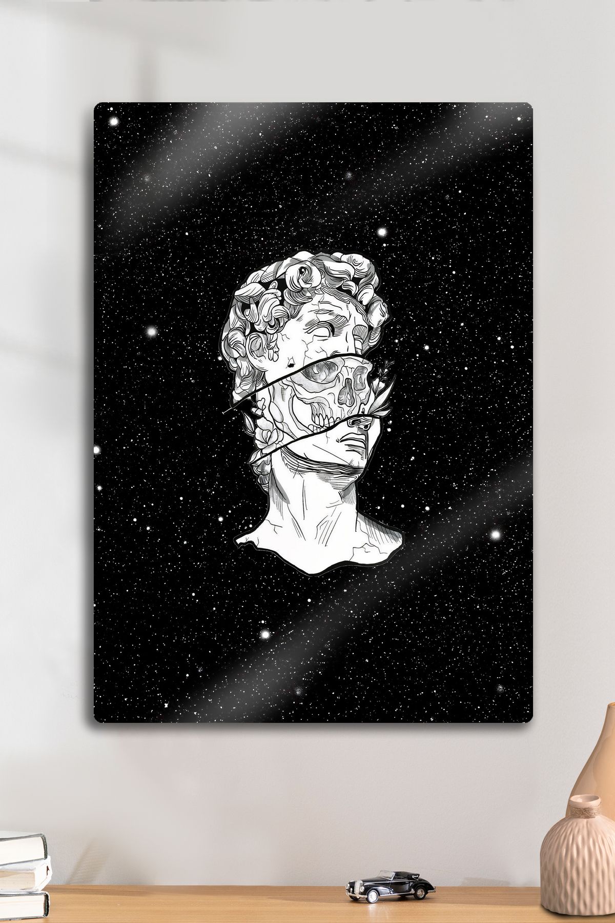 DekorHane 3D Boyutlu Görünüm Metal Pleksi Baskı, Mitolojik Yunan Tanrısı Tablo Posteri