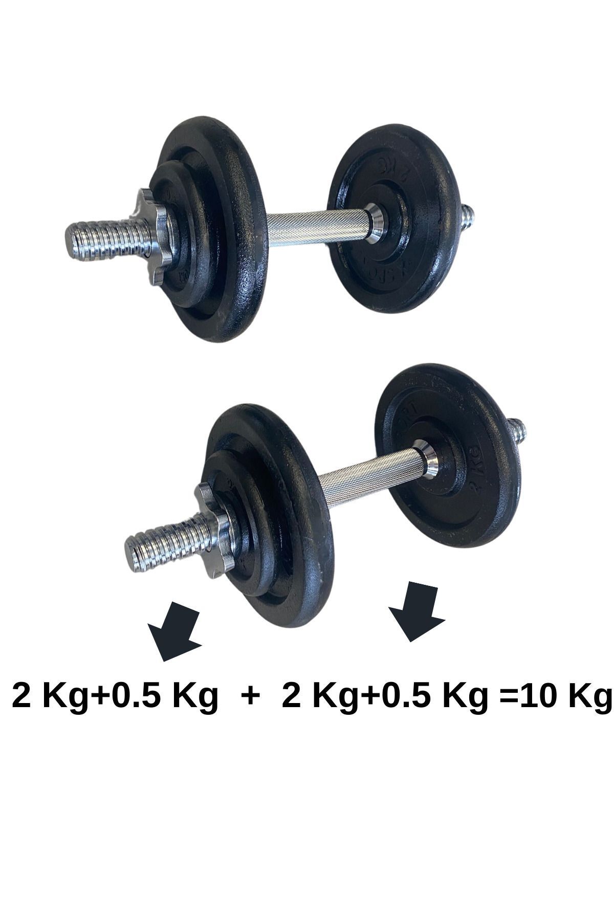 SerenityHaven Xsport Demir Döküm 5x2 10kg Dambıl Set