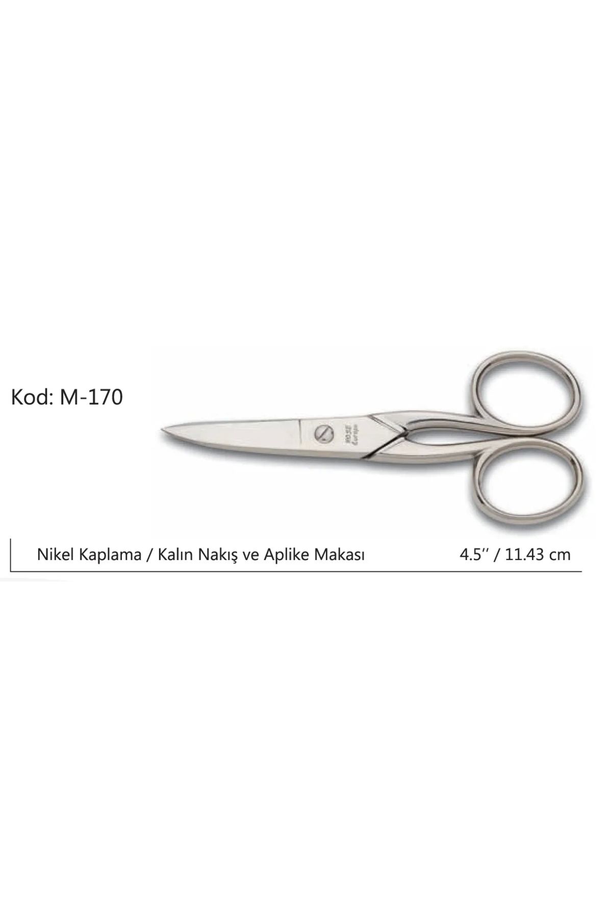 YNT İthalat Europe Kalın Nakış Makası Süper Kalite No:4.5 11,43 Cm