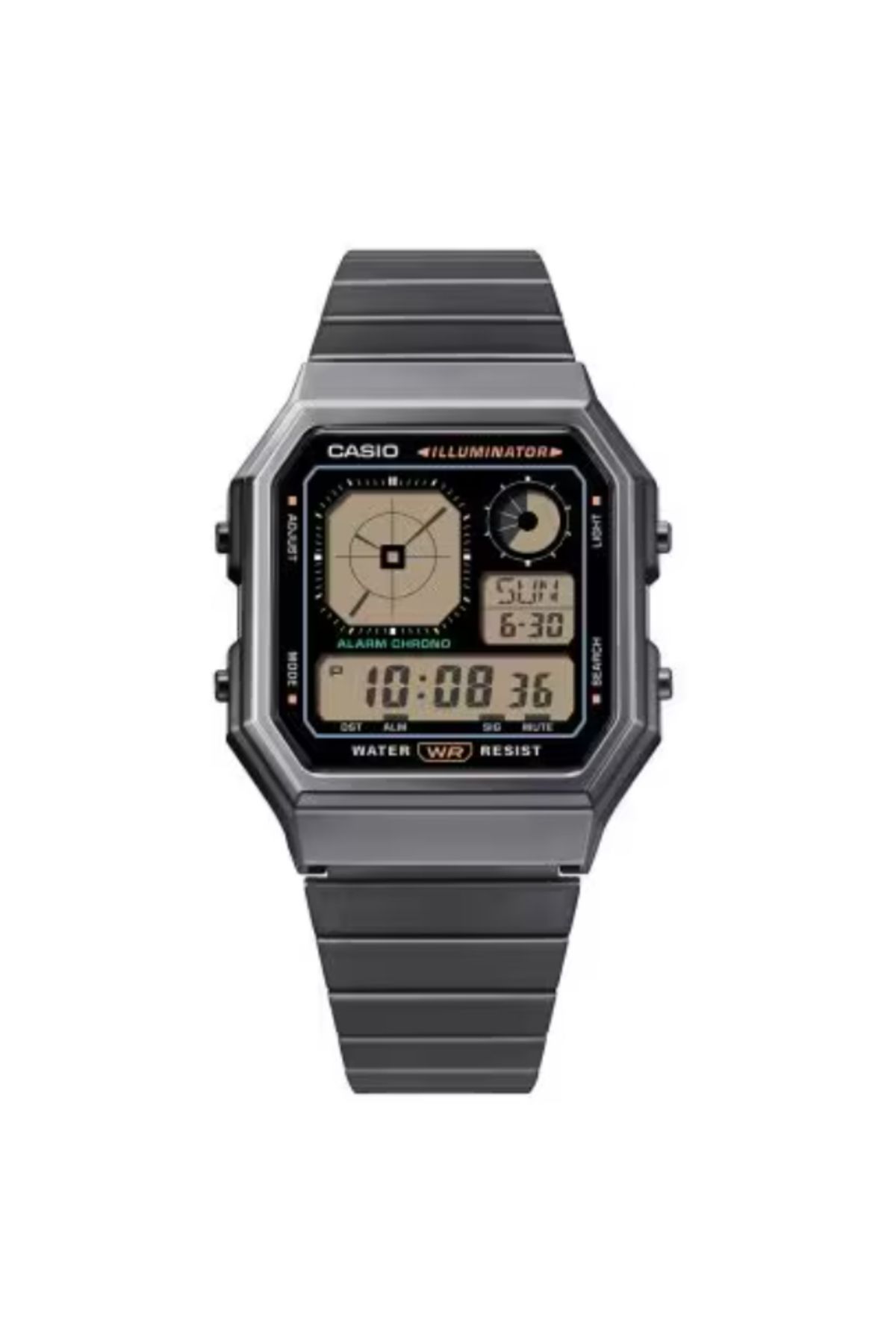 Casio-CASIO Men's Digital Black Dial Watch - A130WEGG-1ADF 2