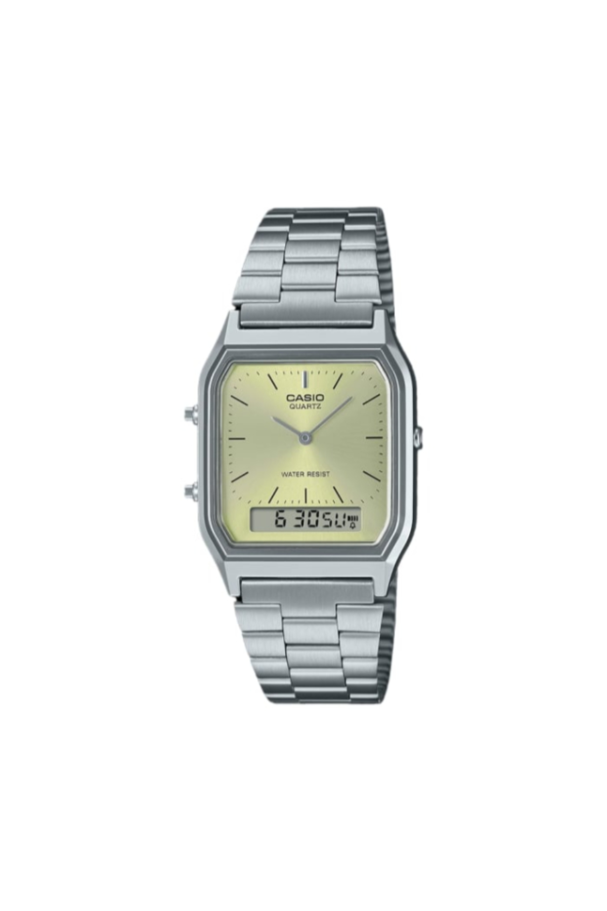 ساعت آنالوگ-دیجیتال دو رنگ کاسیو با صفحه سبز - AQ-230A-9AMQYDF