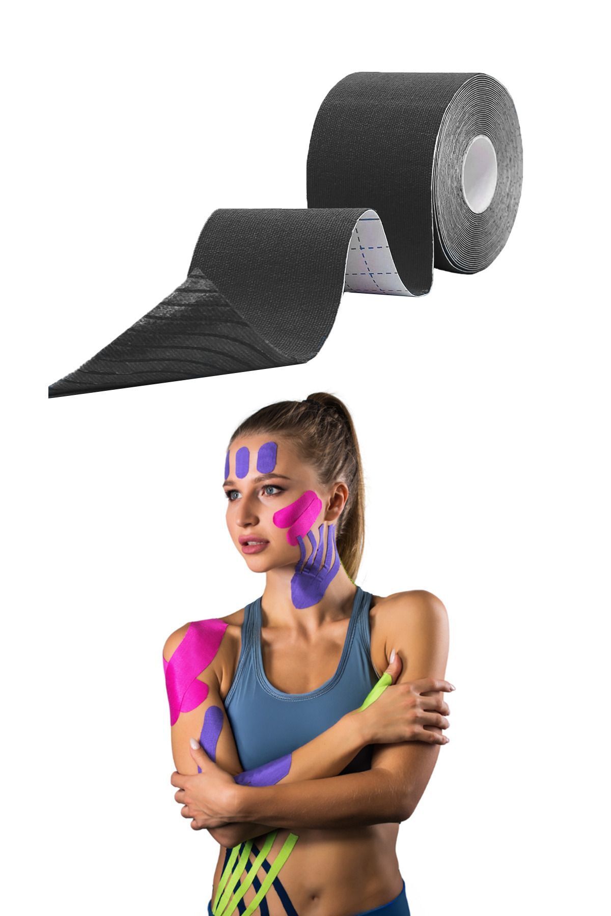 SerenityHaven Kinezyo Ağrı Bandı Boyun Eklem Ağrısı Spor Ağrı Bantları 5cm X 5m Ortholand