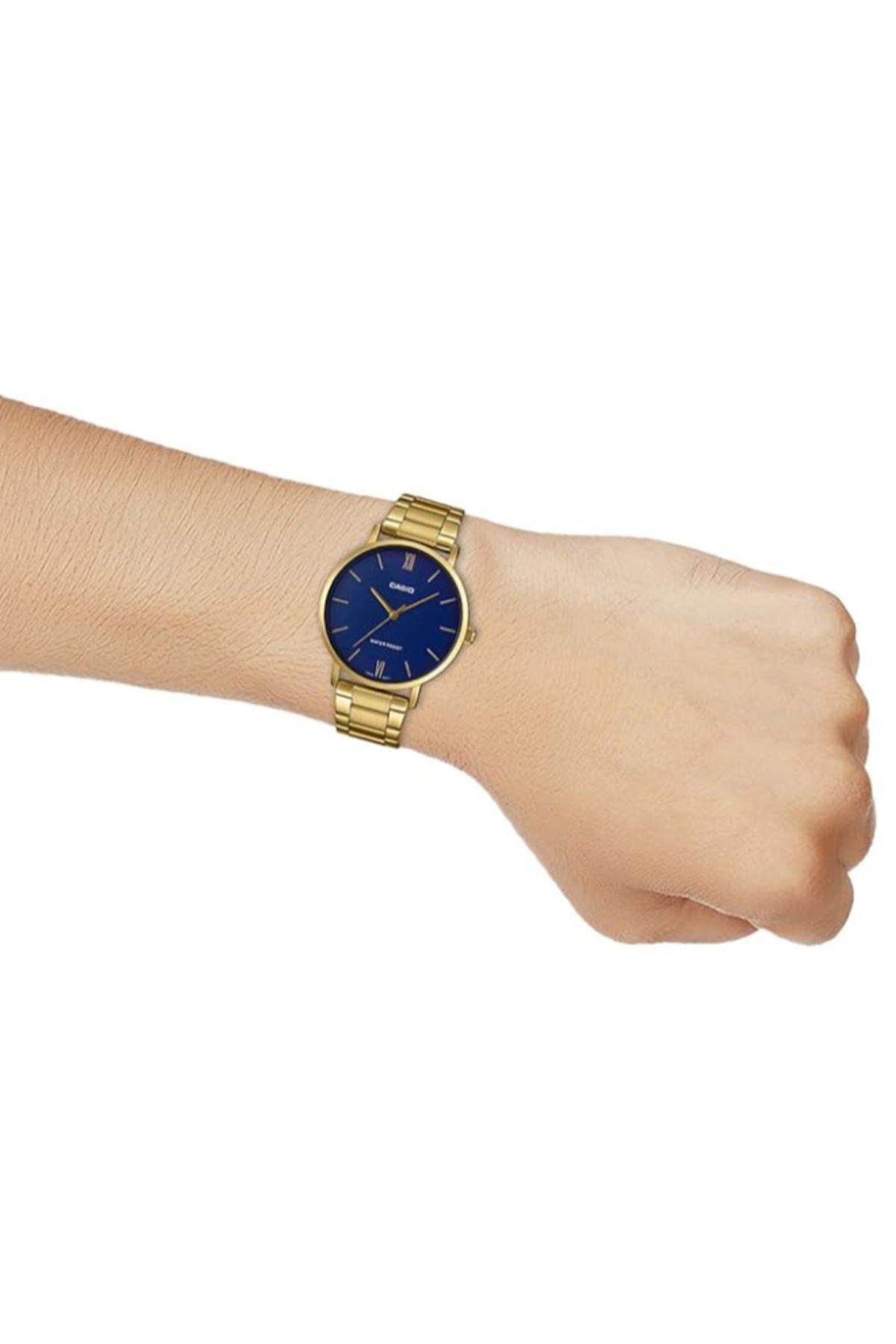 Casio-CASIO Men's Analog Blue Dial Watch - MTP-VT01G-2BUDF 6
