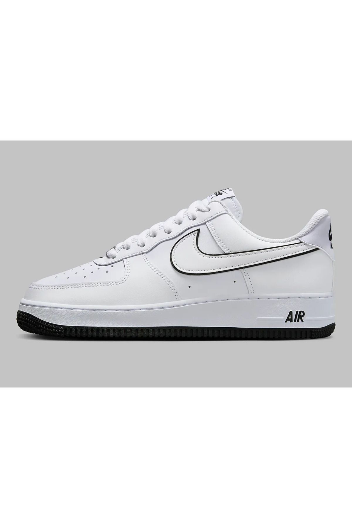 Nike Air Force 1 White Black Outline Swoosh