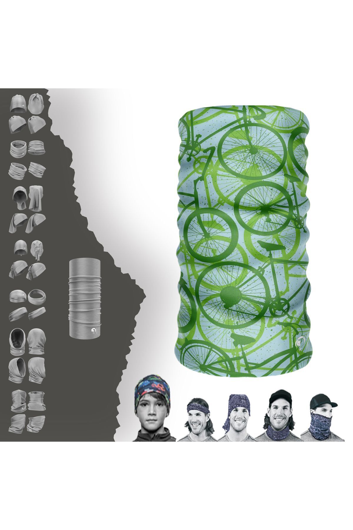 SerenityHaven ® Extreme Bike Patterned Sporcu Saç Bandı Buff Baf Bandana