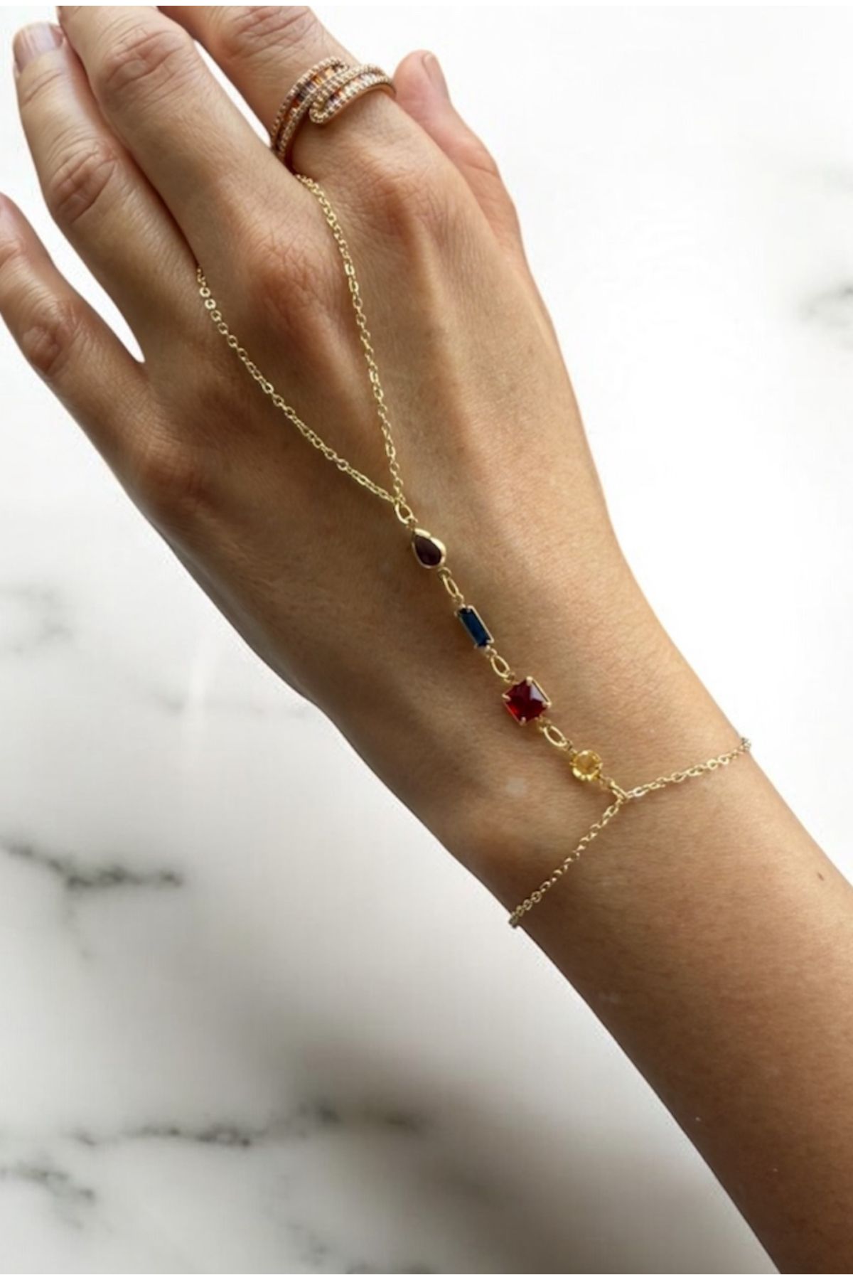 bellss accessory Gold Renkli Taşlı Şahmeran