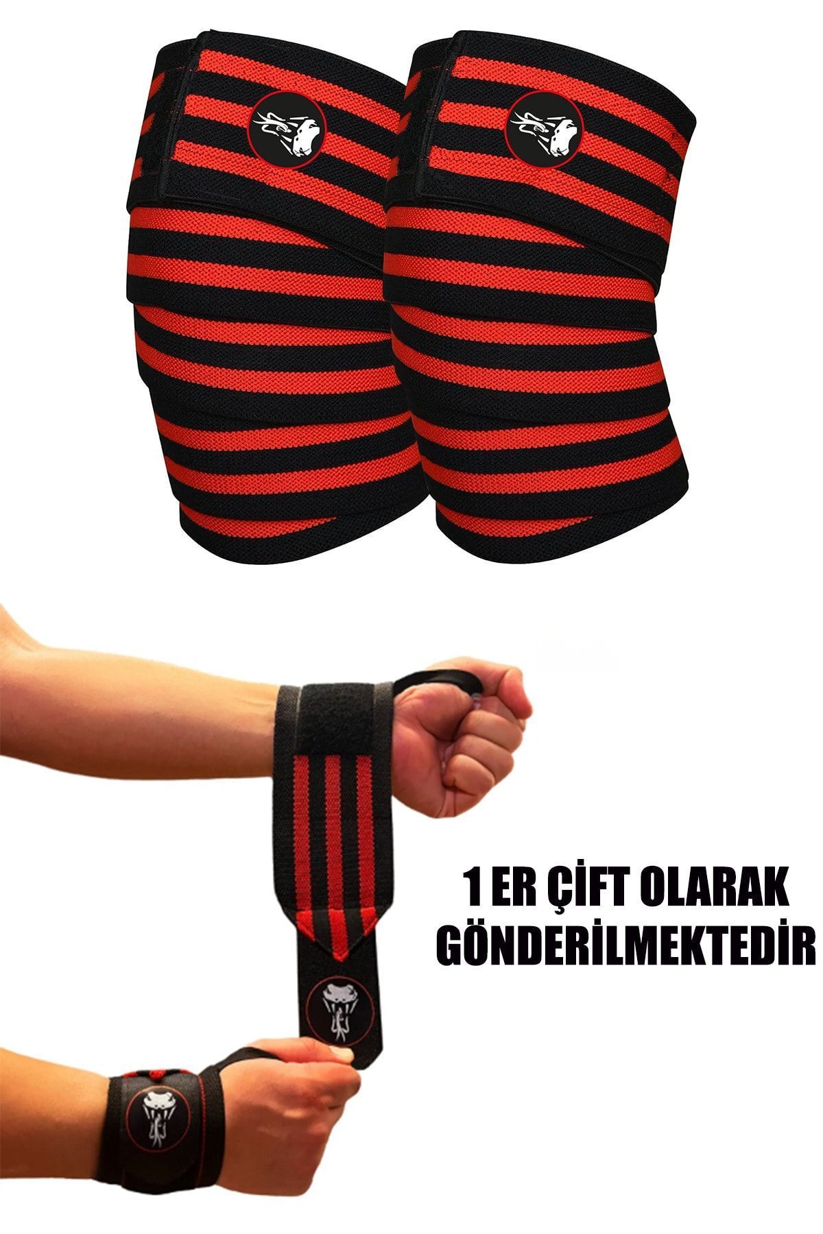 SerenityHaven 2'li Fitness Bilekliği + 2'li Fitness Diz Bandajı Seti Ağırlık Bilekliği Dizliği Fitness Dizliği