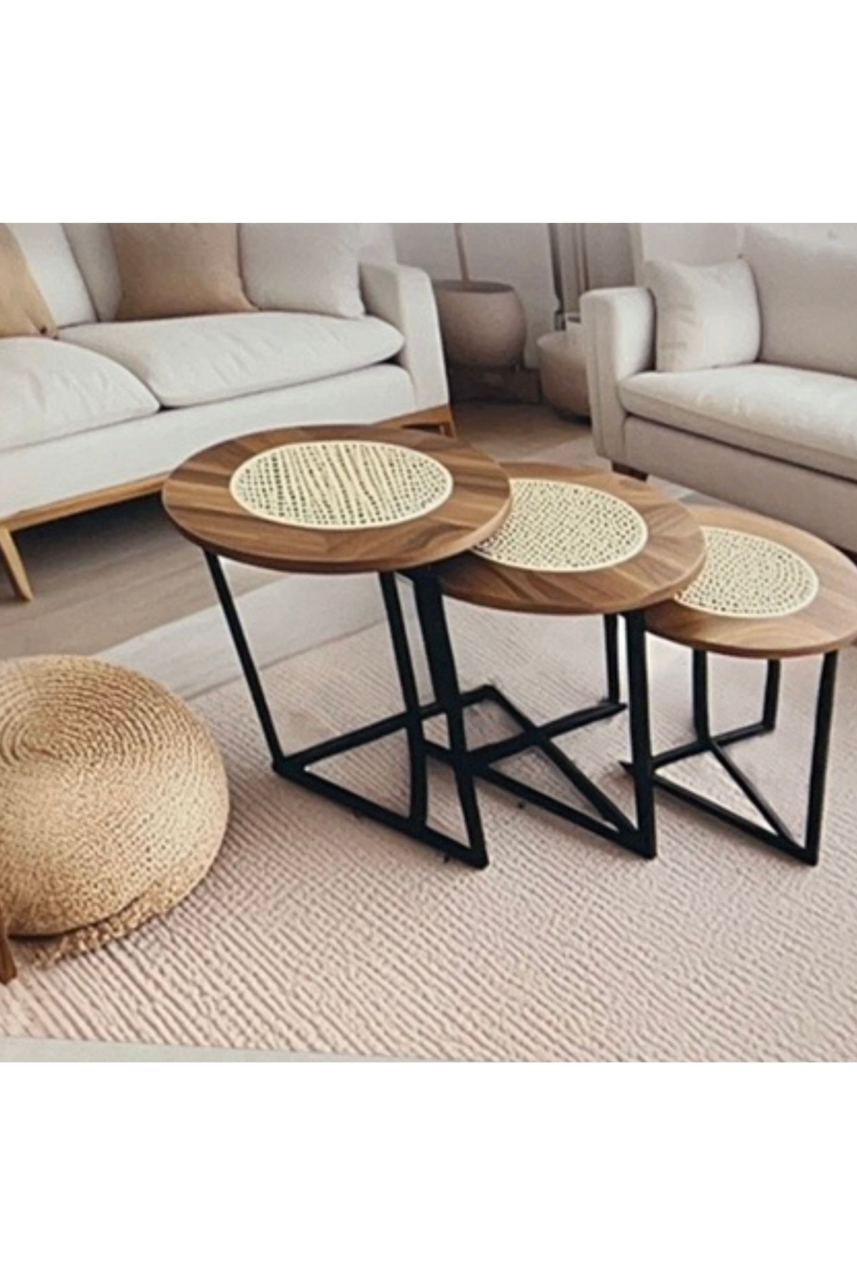Un-Set of 3 coffee tables with a luxurious design and a natural touch that fits every corner 8