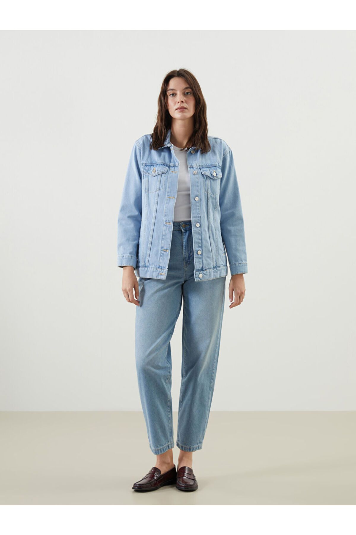 LC Waikiki LCW Jeans Indigo Balloon Fit Kadın Jean Pantolon S5LV47Z8NVY25