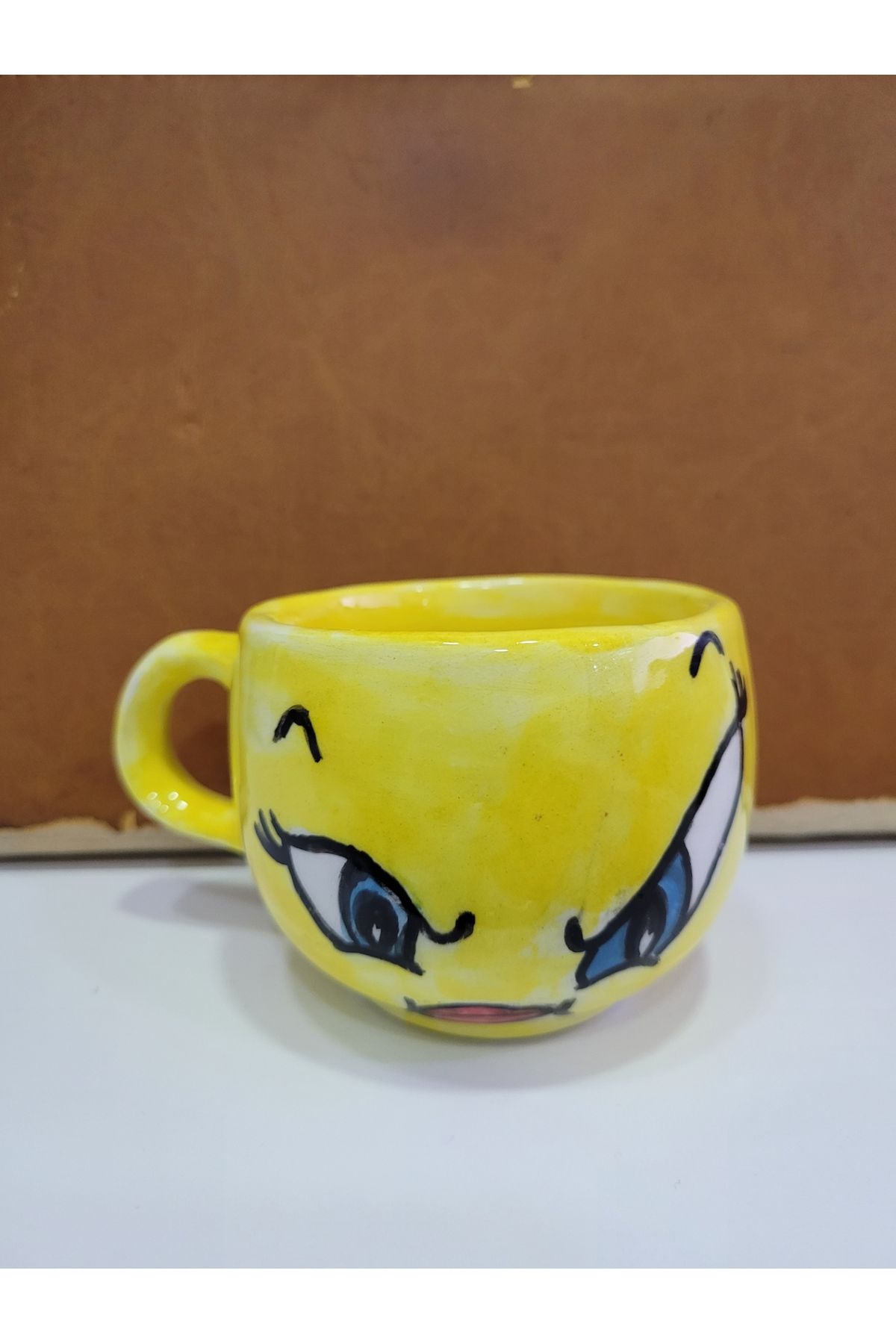 esdekor Seramik El Yapımı Kupa 7x10x6cm Renkli Sevimli Tweety 1 Adet