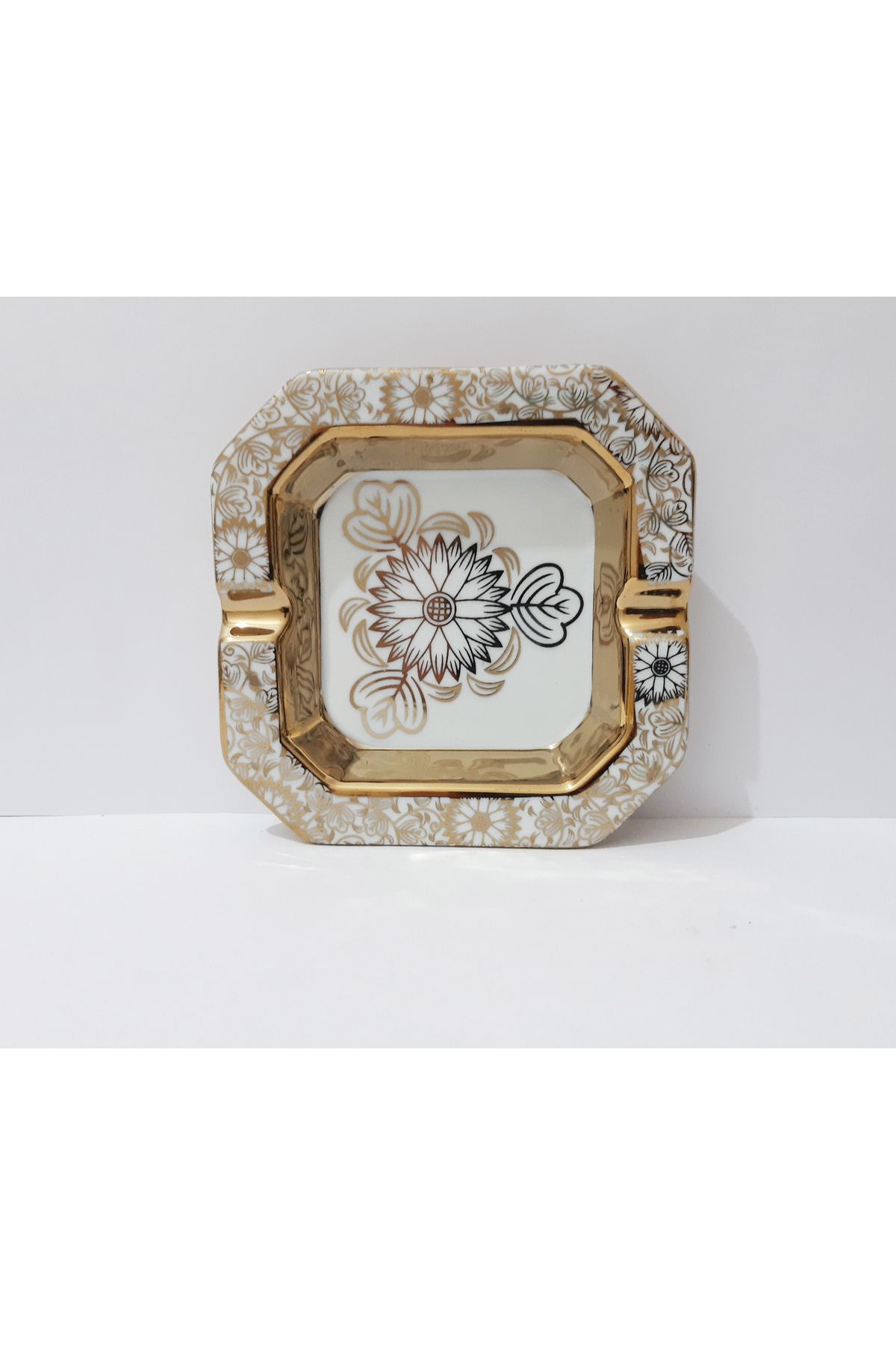 renkli çiçekler-Τασάκι 12,5x12,5 CM Κεραμικό Τασάκι με σχέδιο 5