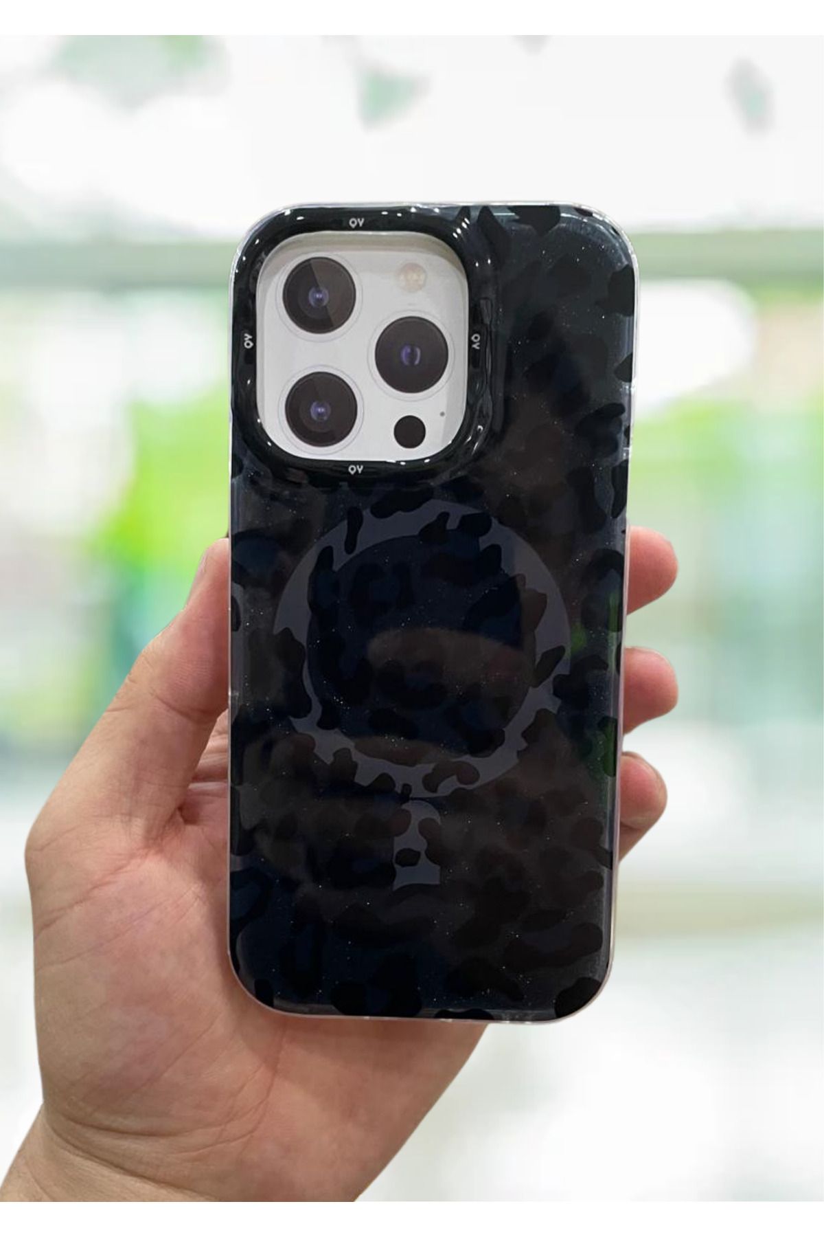 NEXE İPHONE 16 PRO KILIF LEOPAR DESEN RENKLİ MAGSAFE ŞARJ DESTEKLİ LÜX PREMİUM KAPAK