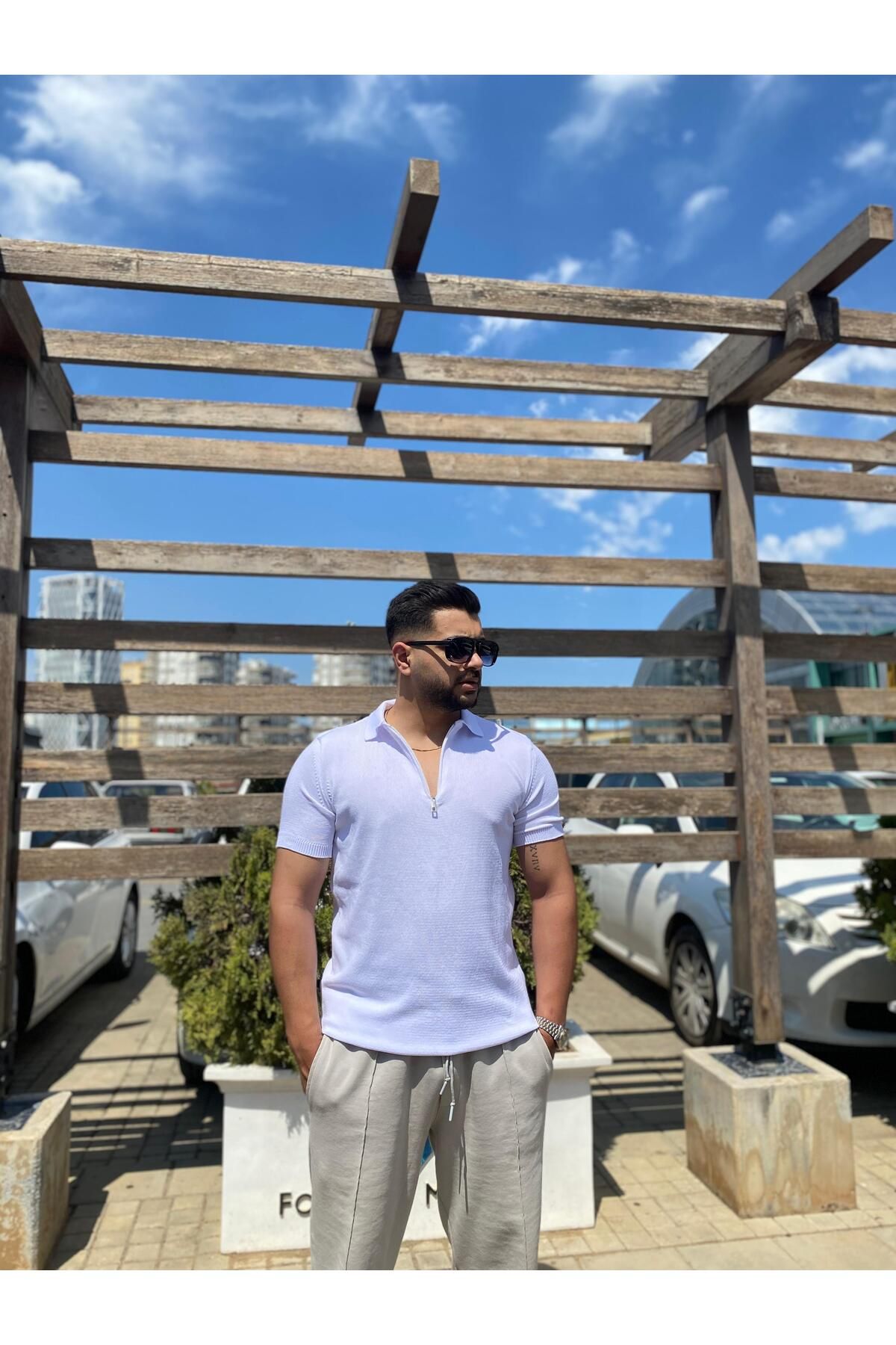MODA Erkek Tişört - Basic Polo Yaka Triko