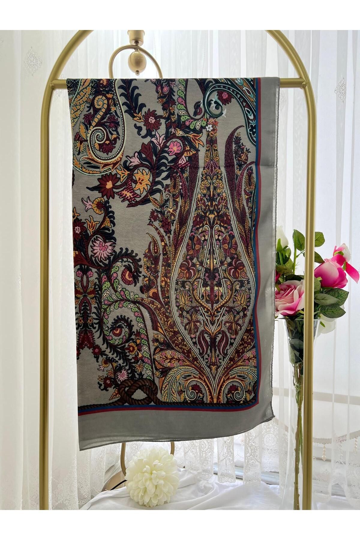 Shawl Passion Retro Desen Pamuk Şal Taş