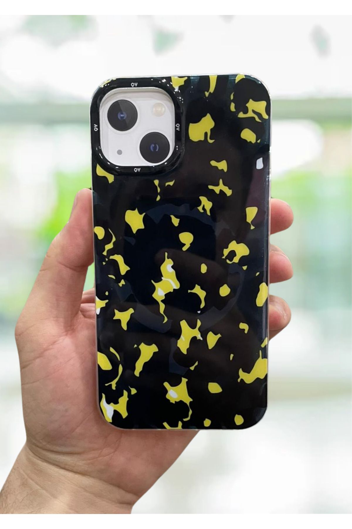 NEXE İPHONE 13 KILIF LEOPAR DESEN RENKLİ MAGSAFE ŞARJ DESTEKLİ LÜX PREMİUM KAPAK