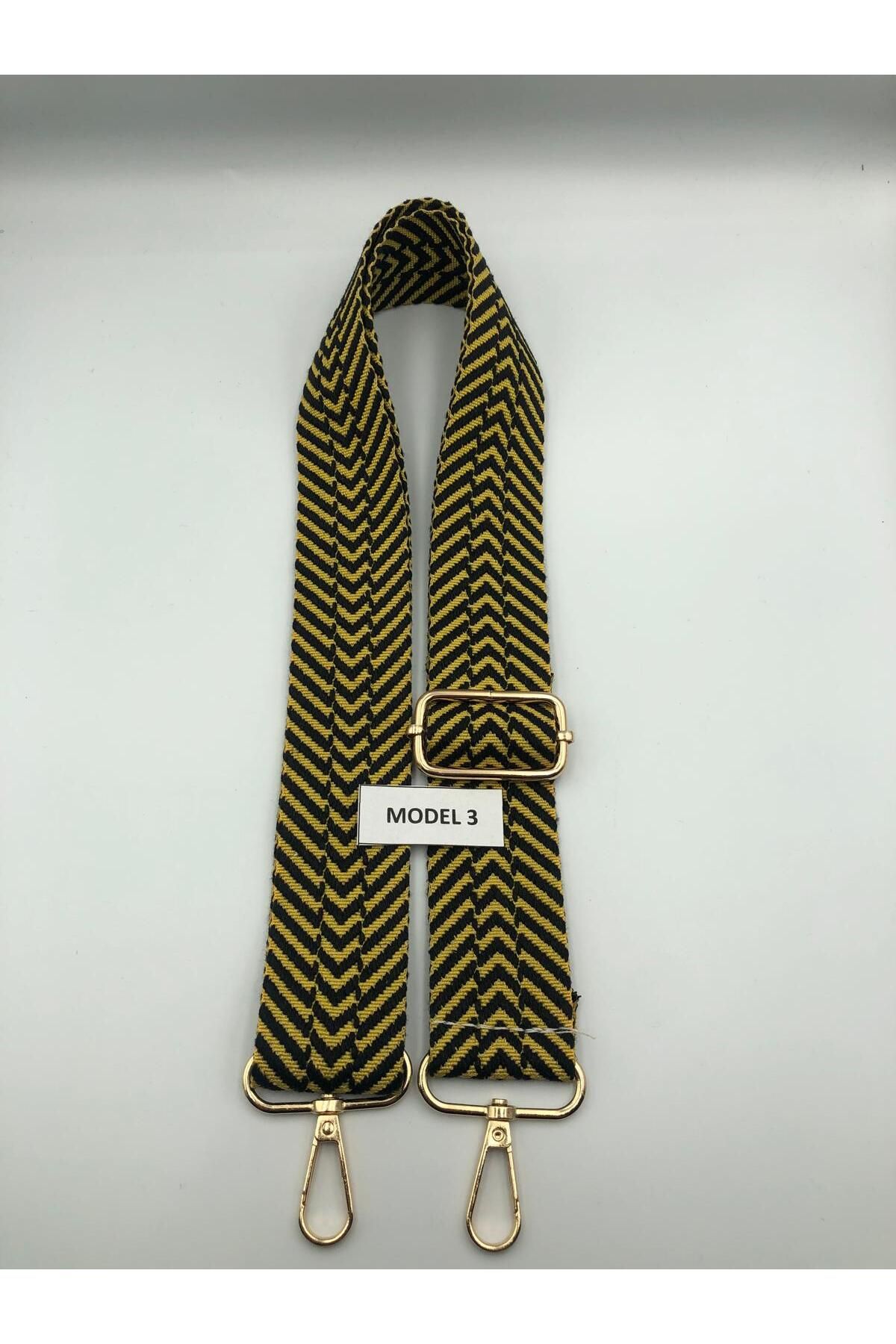 DUCK HOBY Desenli Ayarlanabilir Çanta Askısı Dokuma Mango 4cm x 120cm Etnik Desen