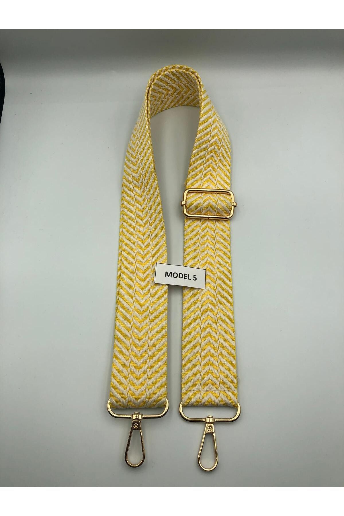 DUCK HOBY Desenli Ayarlanabilir Çanta Askısı Dokuma Mango 4cm x 120cm Etnik Desen
