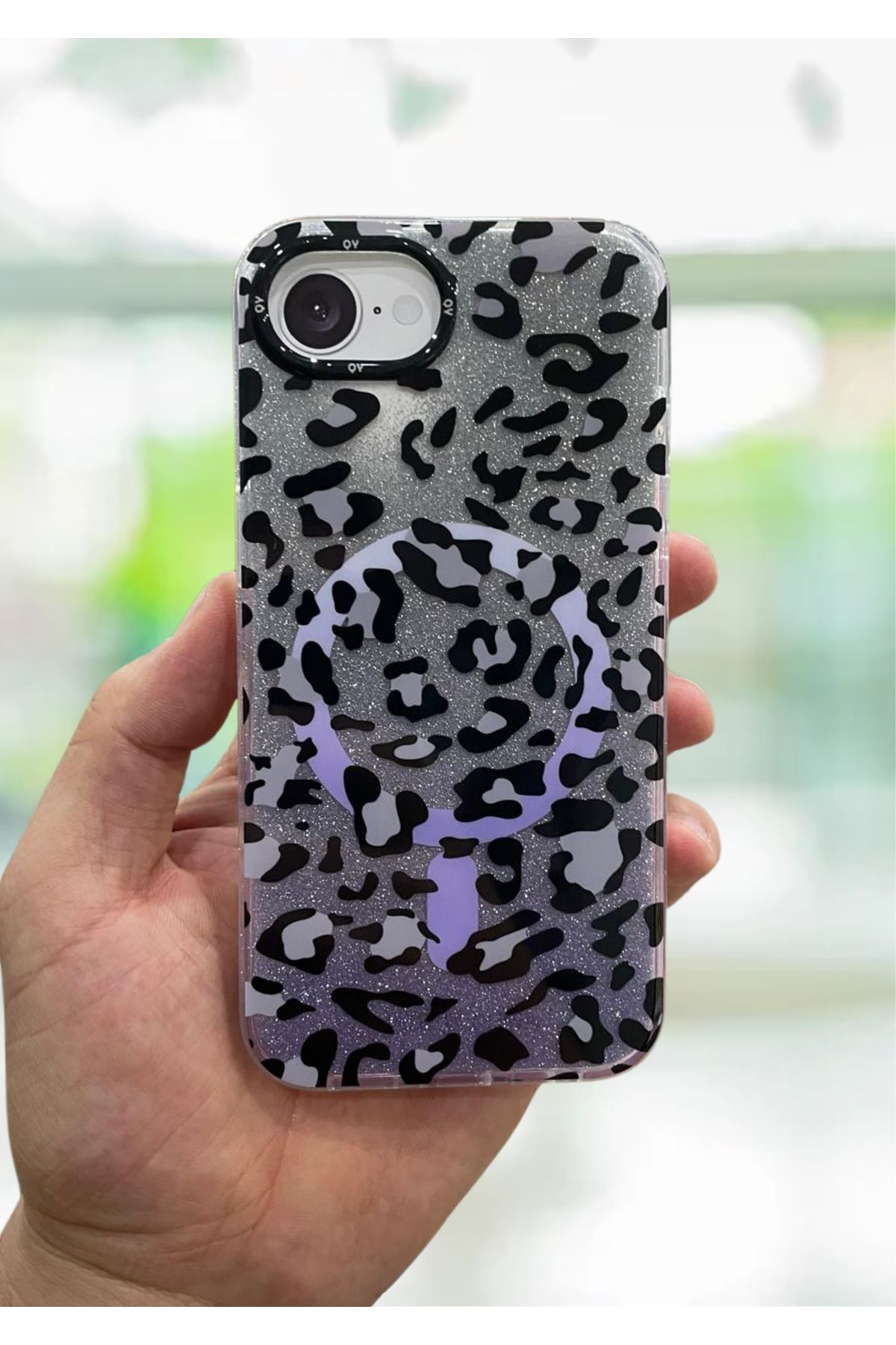 NEXE İPHONE 16 E KILIF LEOPAR DESEN RENKLİ MAGSAFE ŞARJ DESTEKLİ LÜX PREMİUM KAPAK
