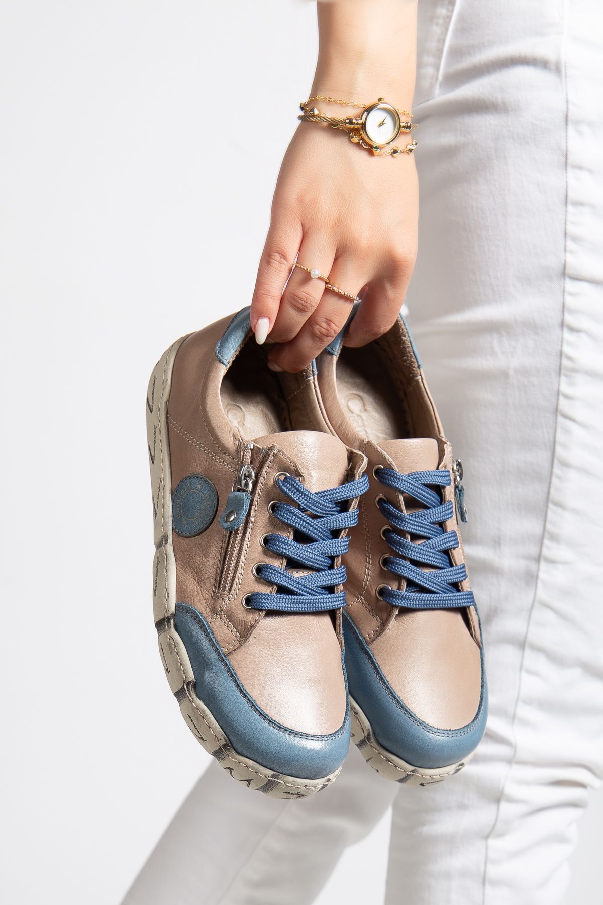 CANİLH Hakiki Deri Yumuşak Tabanlı Günlük Sneaker