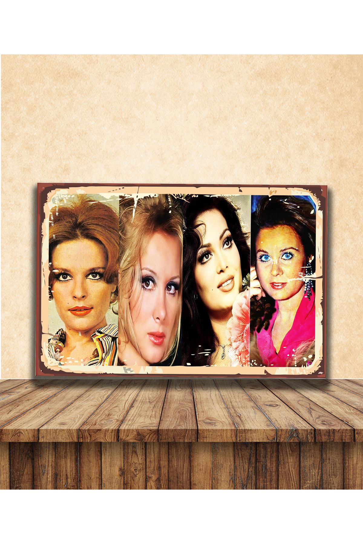 hazalshop Yeşilçam Kadın Oyuncuları Temalı 1 Adet 20 x 30 CM MDF Duvar Tablosu 0101