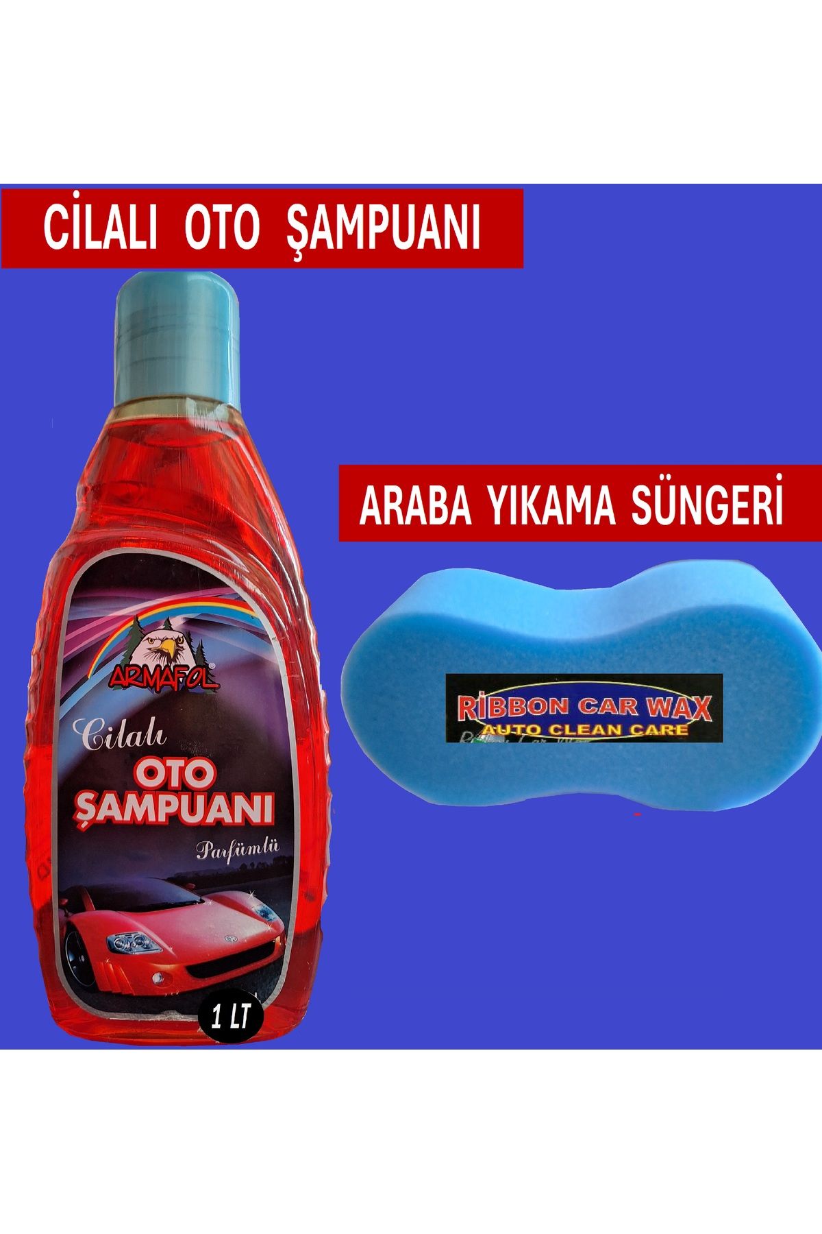 SOFT CİLALI OTO ŞAMPUANI + ARABA YIKAMA SÜNGERİ