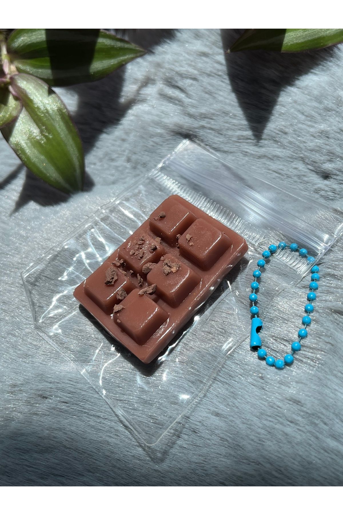 ZephiaStore Çikolata Taba Squisy Taba Sukuşi Rahatlatıcı Yapışkan Anahtarlık